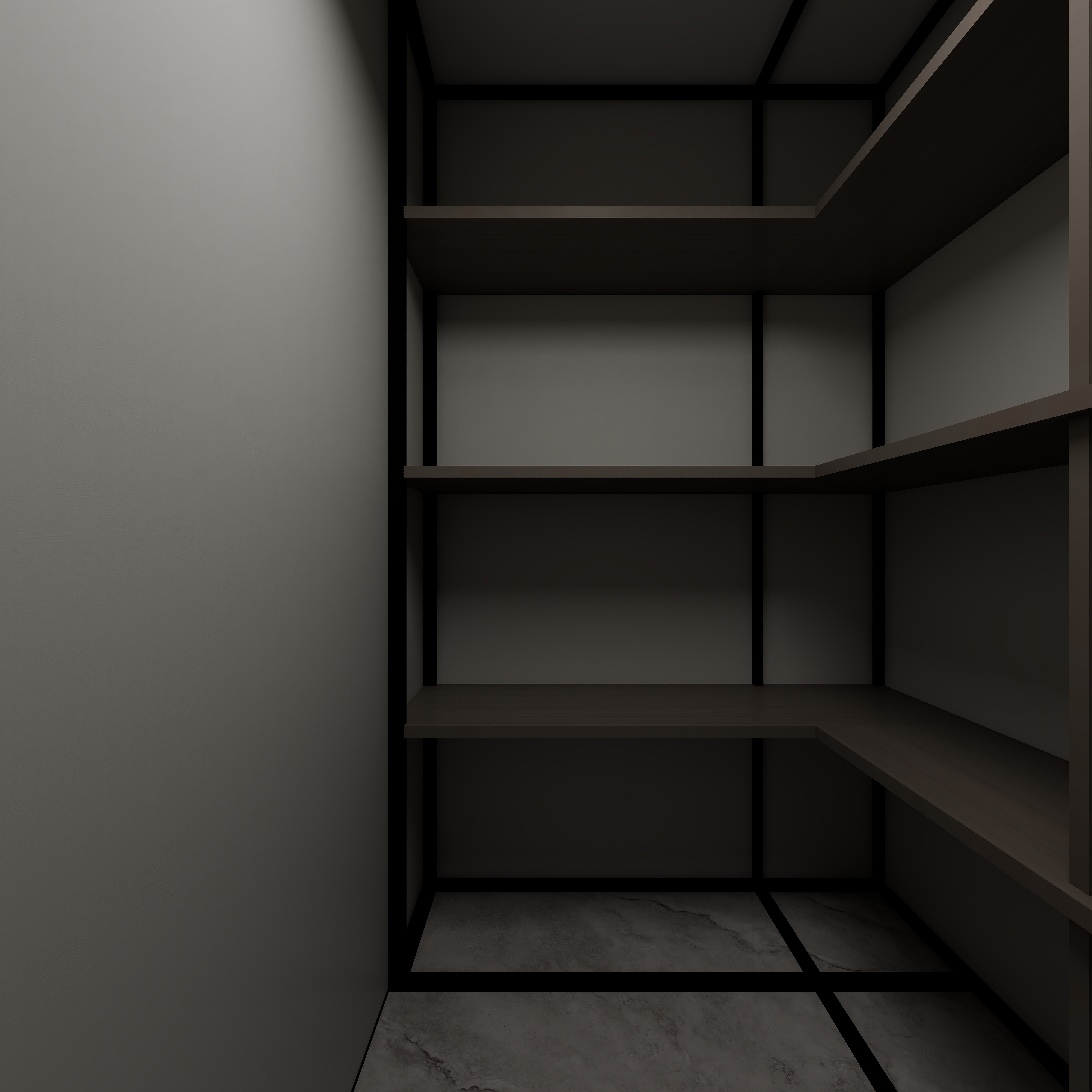 设计师丨胡月平-意式极简151㎡4室一层储物间装修效果图第3张