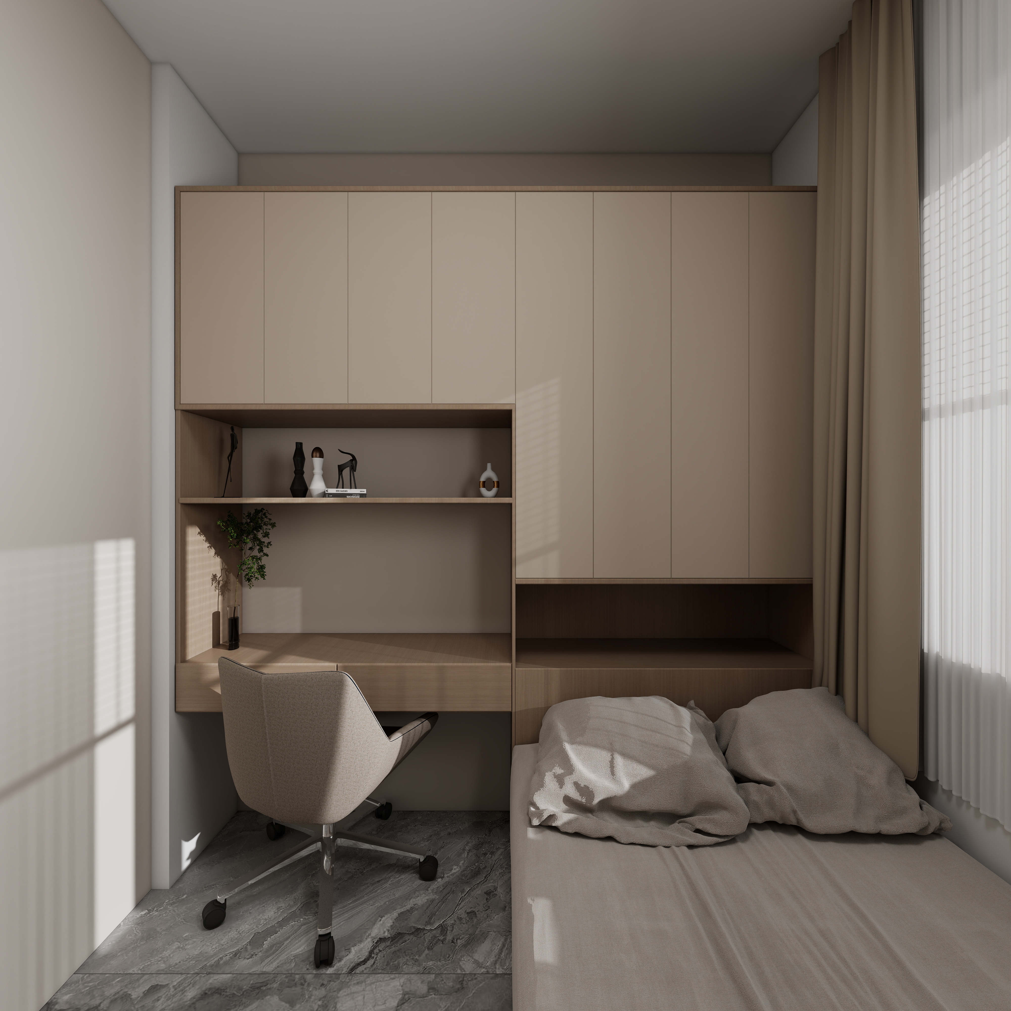 胡莹yBHB-浙江建设技师学院-胡莹一层次卧装修效果图第3张