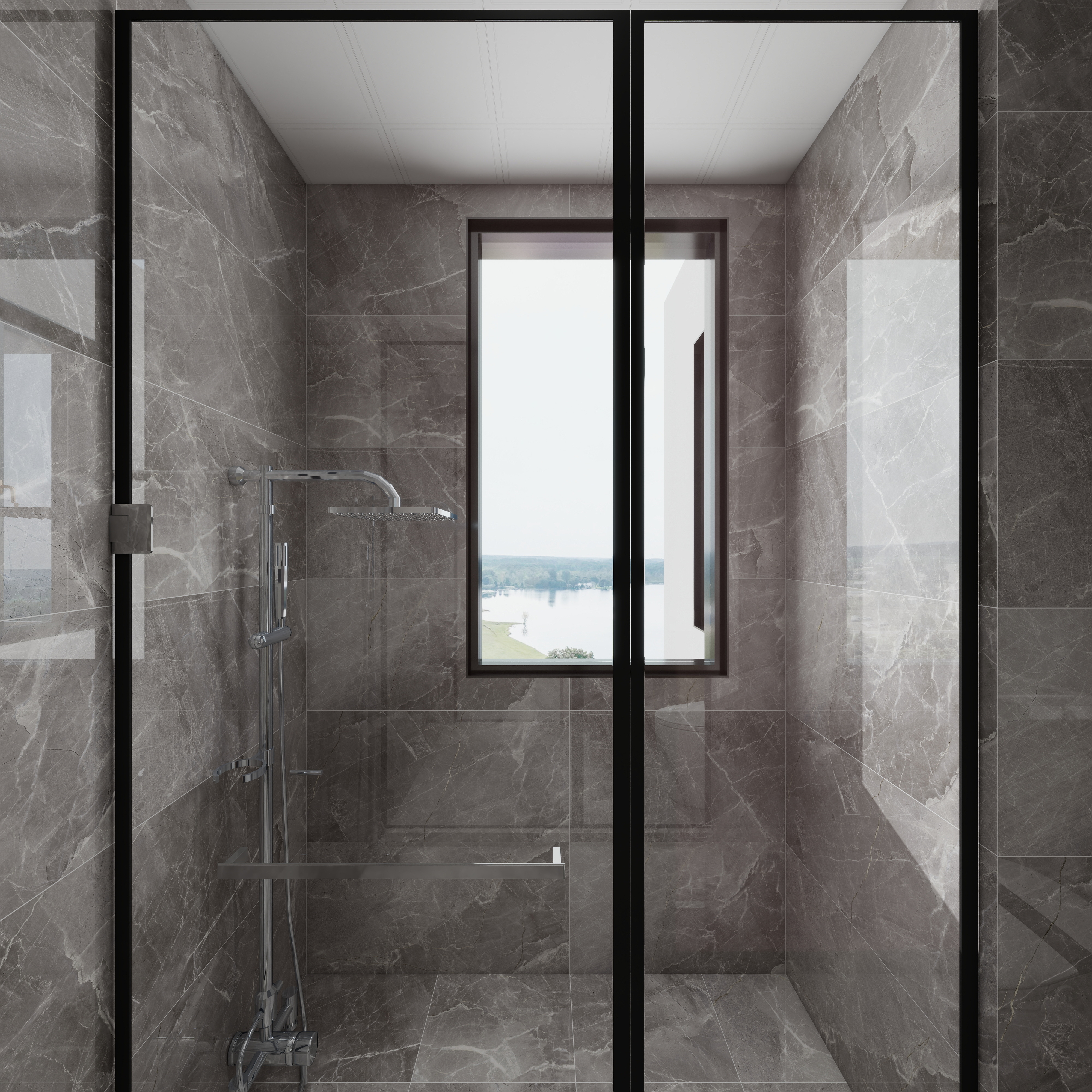 胡莹yBHB-浙江建设技师学院-胡莹一层卫生间装修效果图第3张