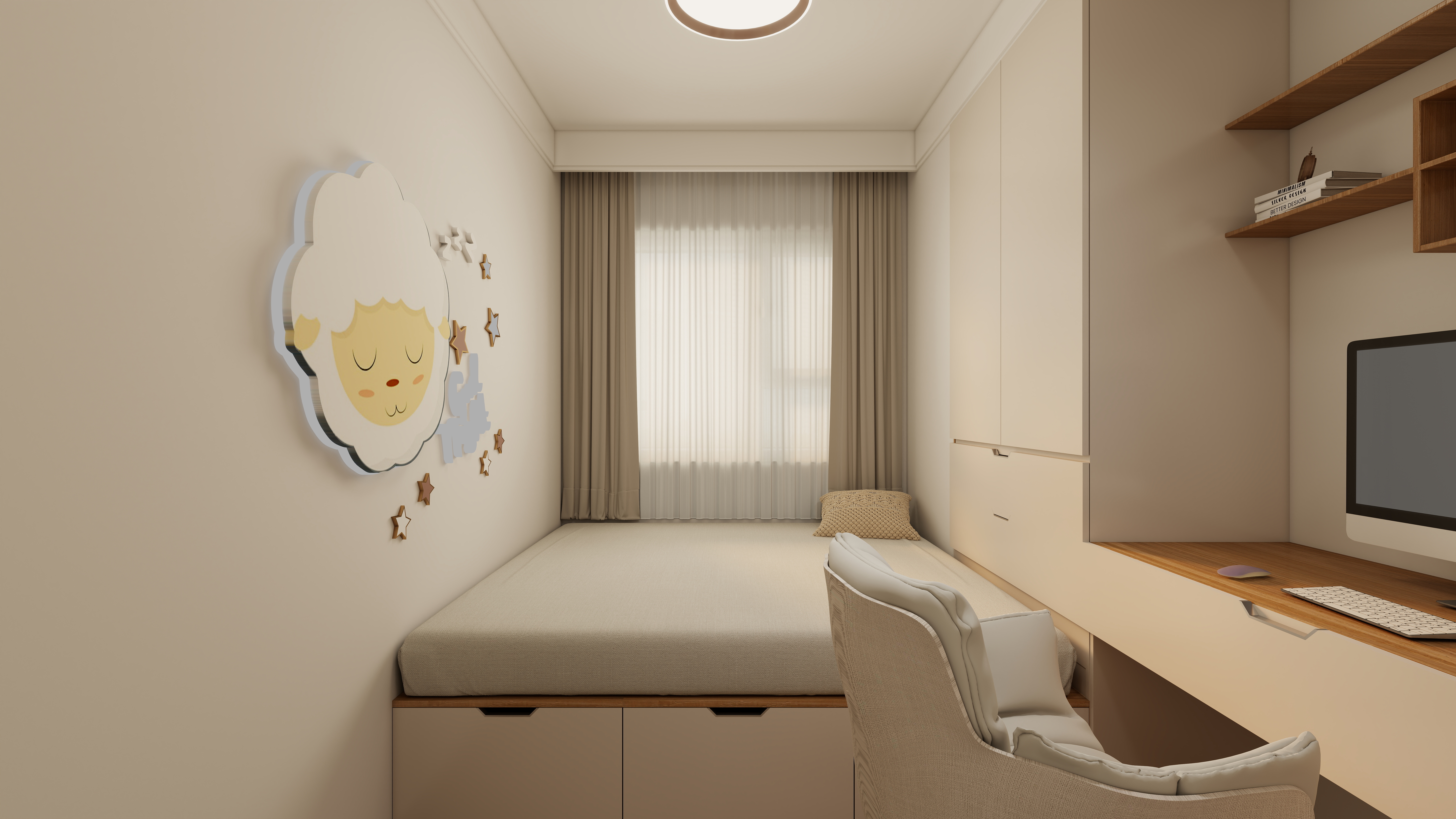 派欣-146㎡5室一层多功能室装修效果图第3张