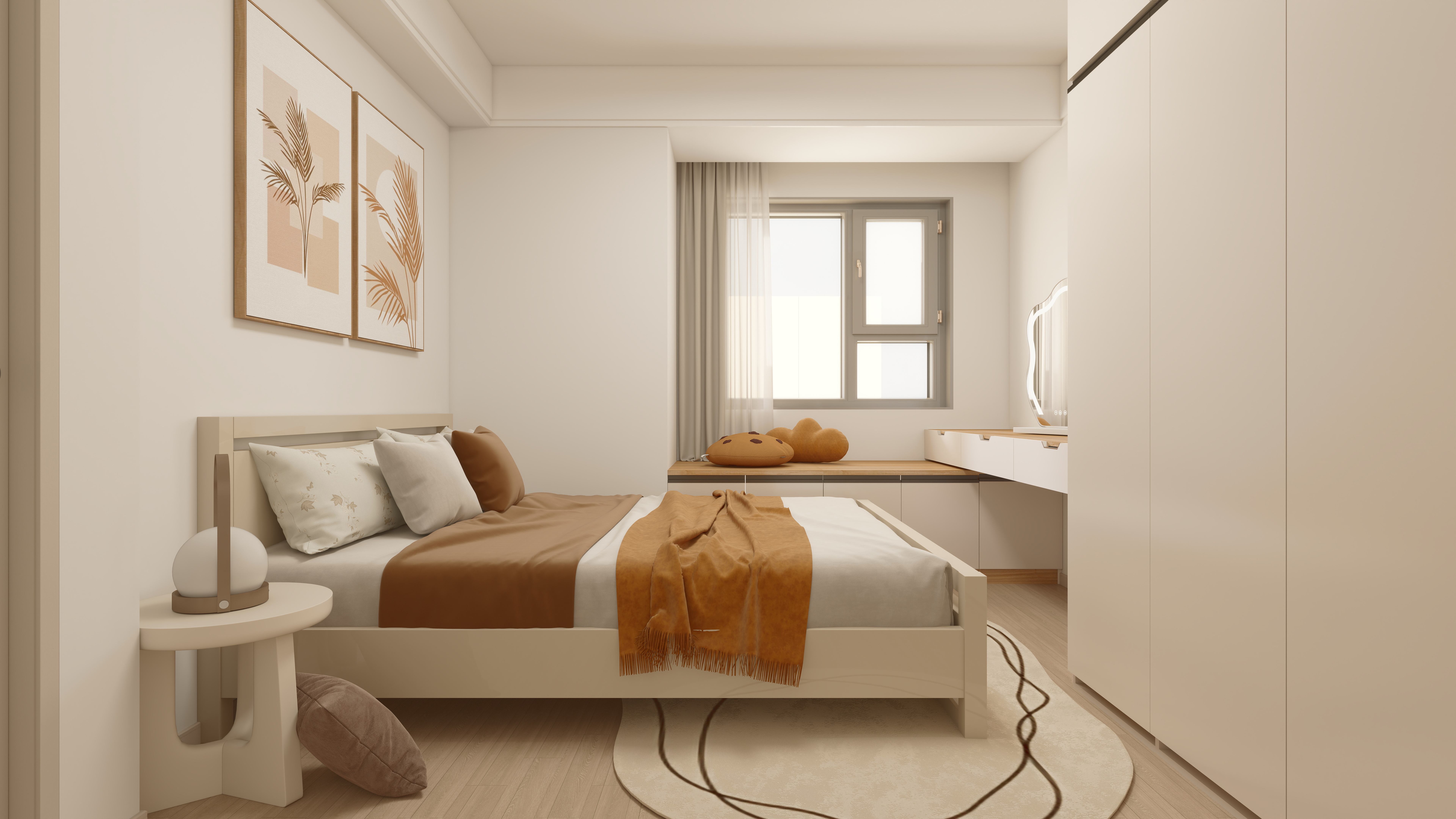 派欣-146㎡5室一层主卧装修效果图第2张