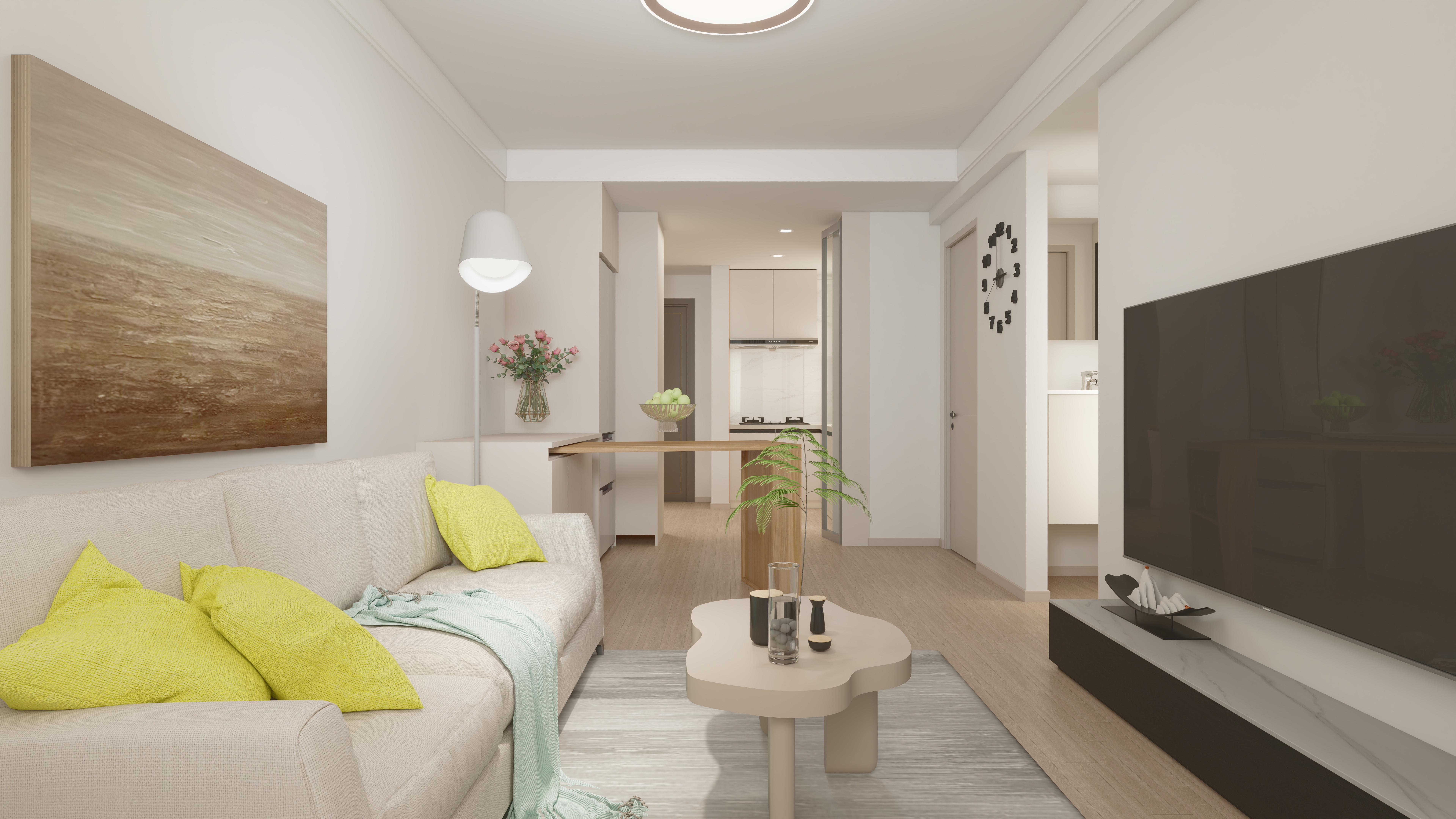 派欣-146㎡5室一层客餐厅装修效果图第1张