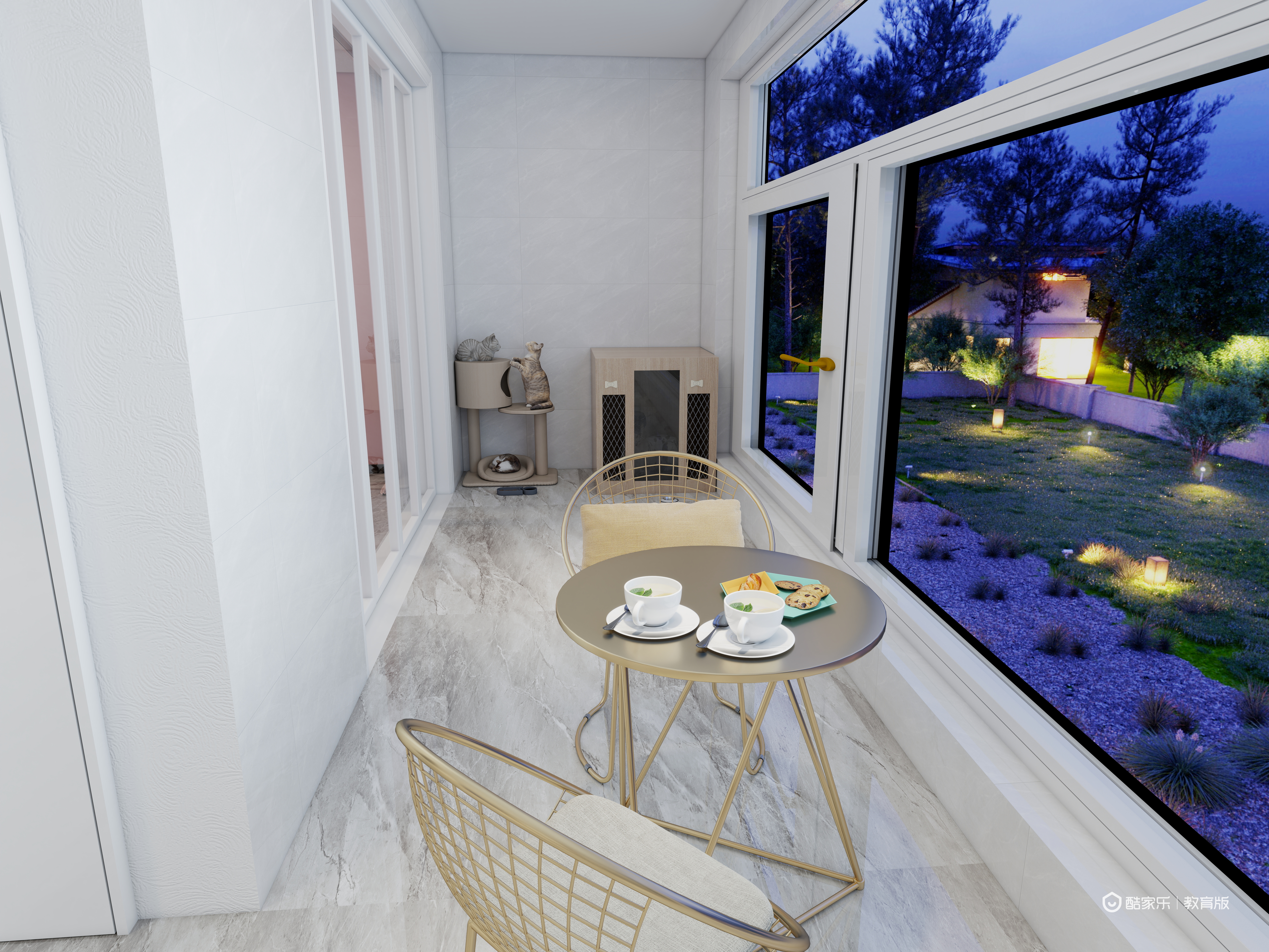 陈哲guJj-湖州职业技术学院—陈哲一层景观阳台装修效果图第2张