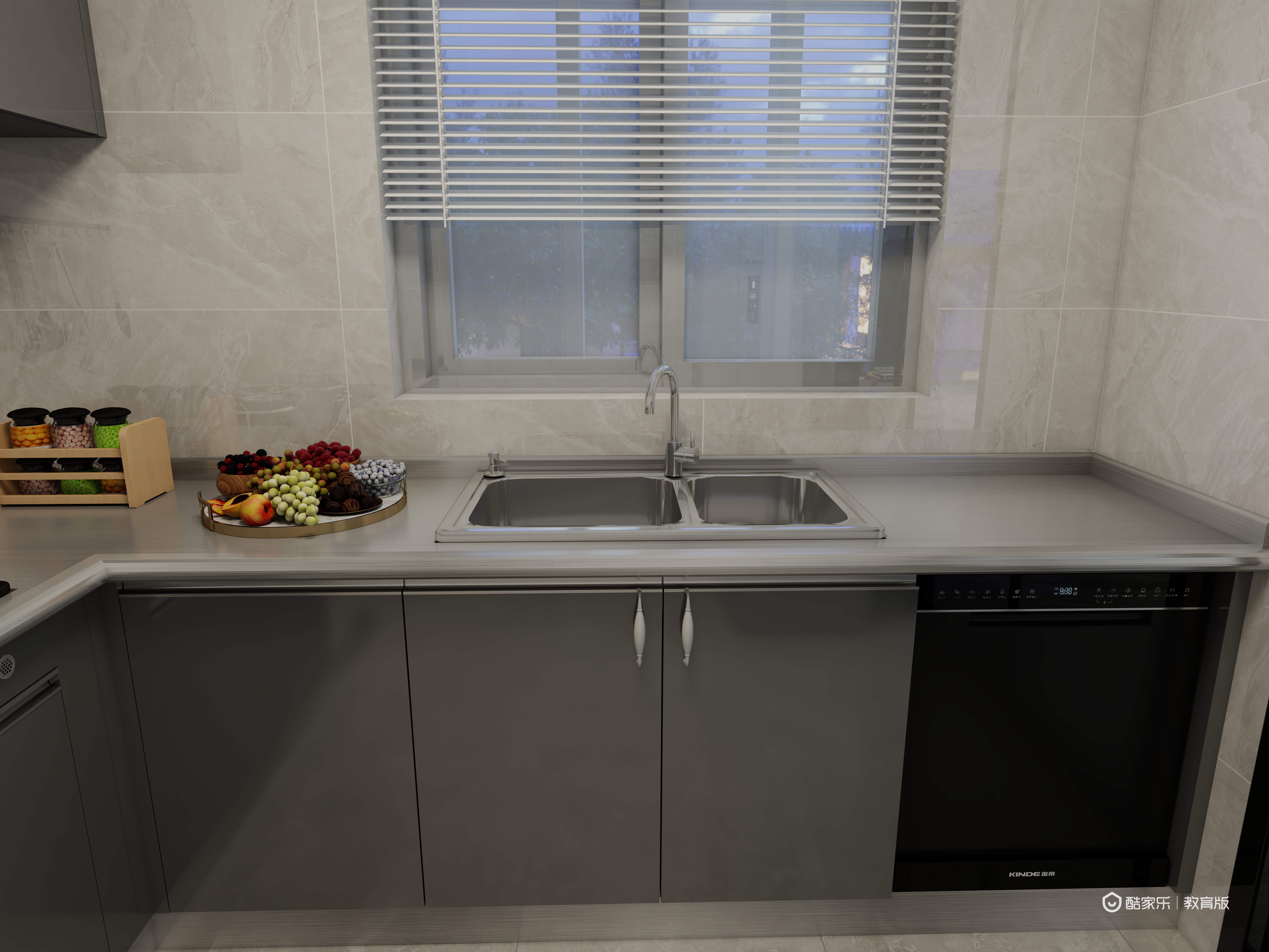 陈哲guJj-湖州职业技术学院—陈哲一层厨房装修效果图第2张