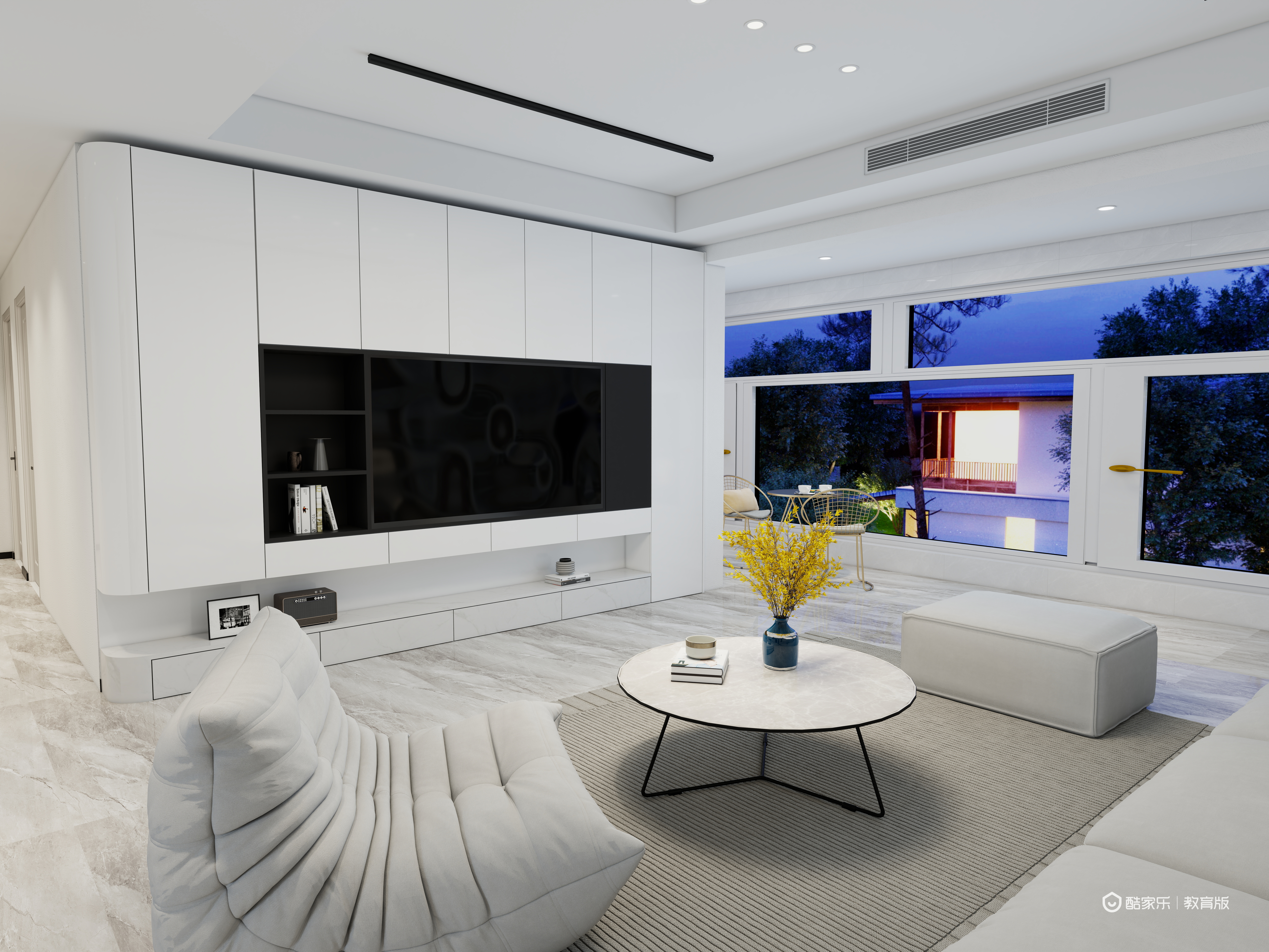 陈哲guJj-湖州职业技术学院—陈哲一层客厅装修效果图第3张