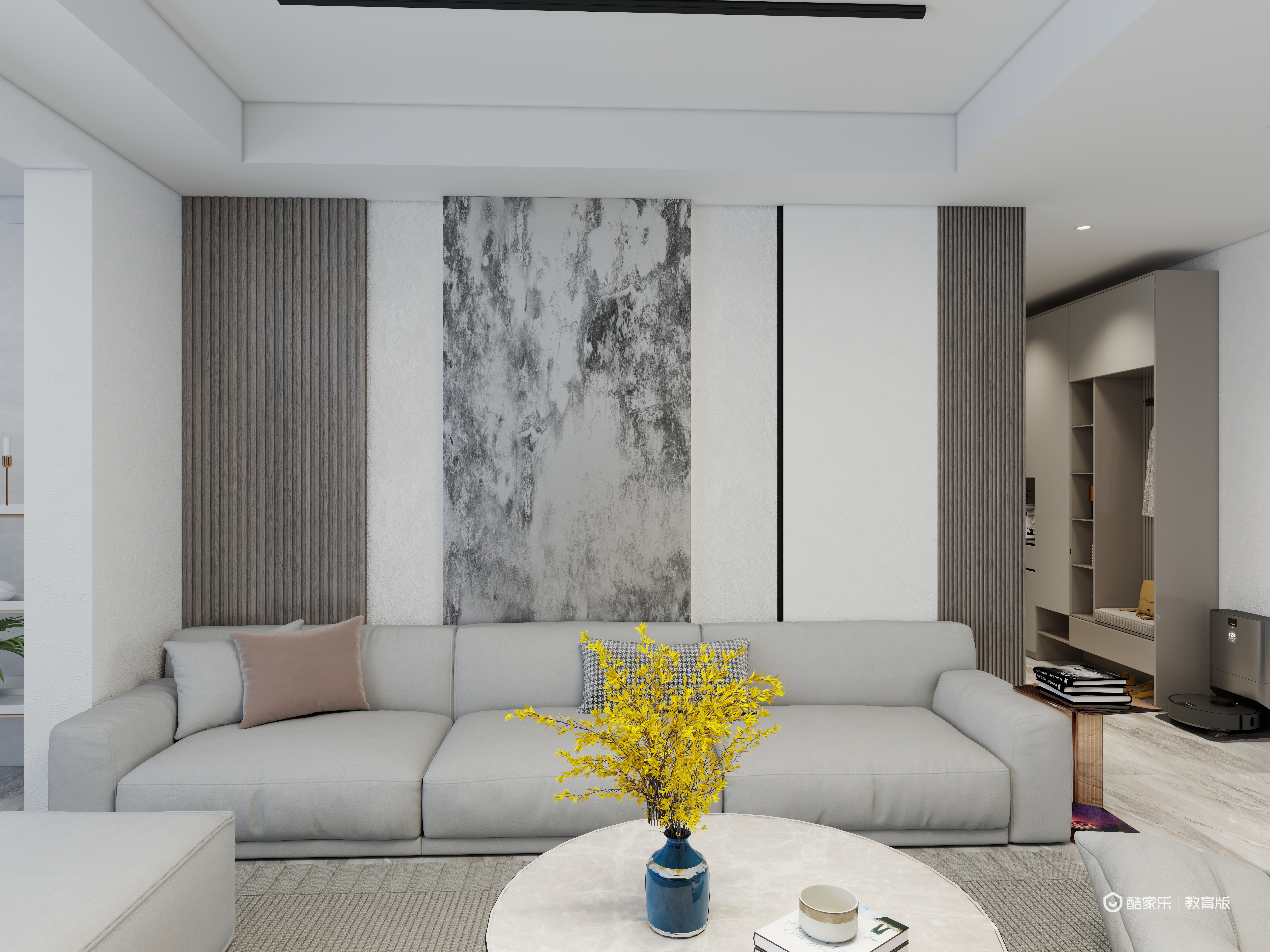 陈哲guJj-湖州职业技术学院—陈哲一层客厅装修效果图第2张