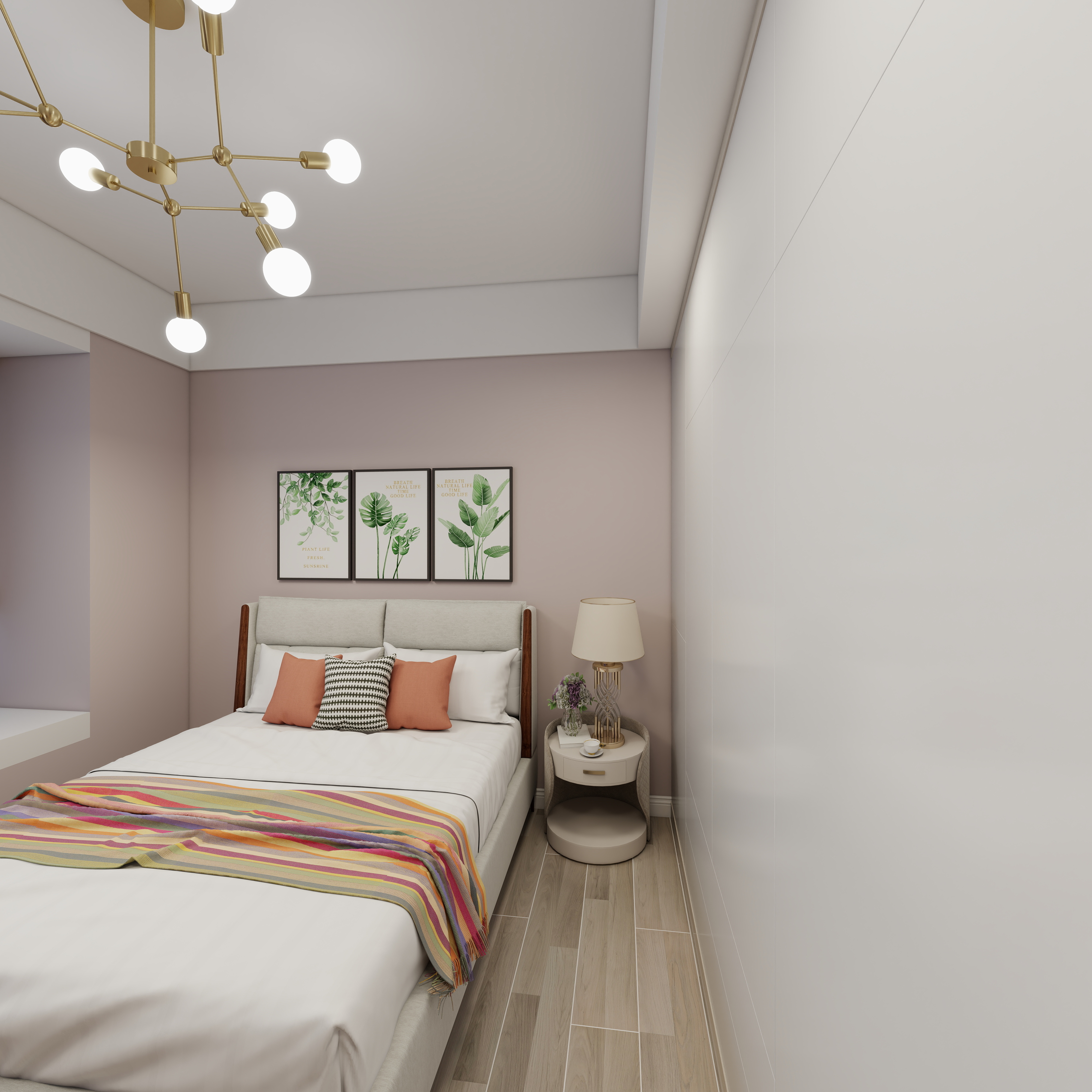 陈哲guJj-湖州职业技术学院—陈哲一层客卧装修效果图第3张