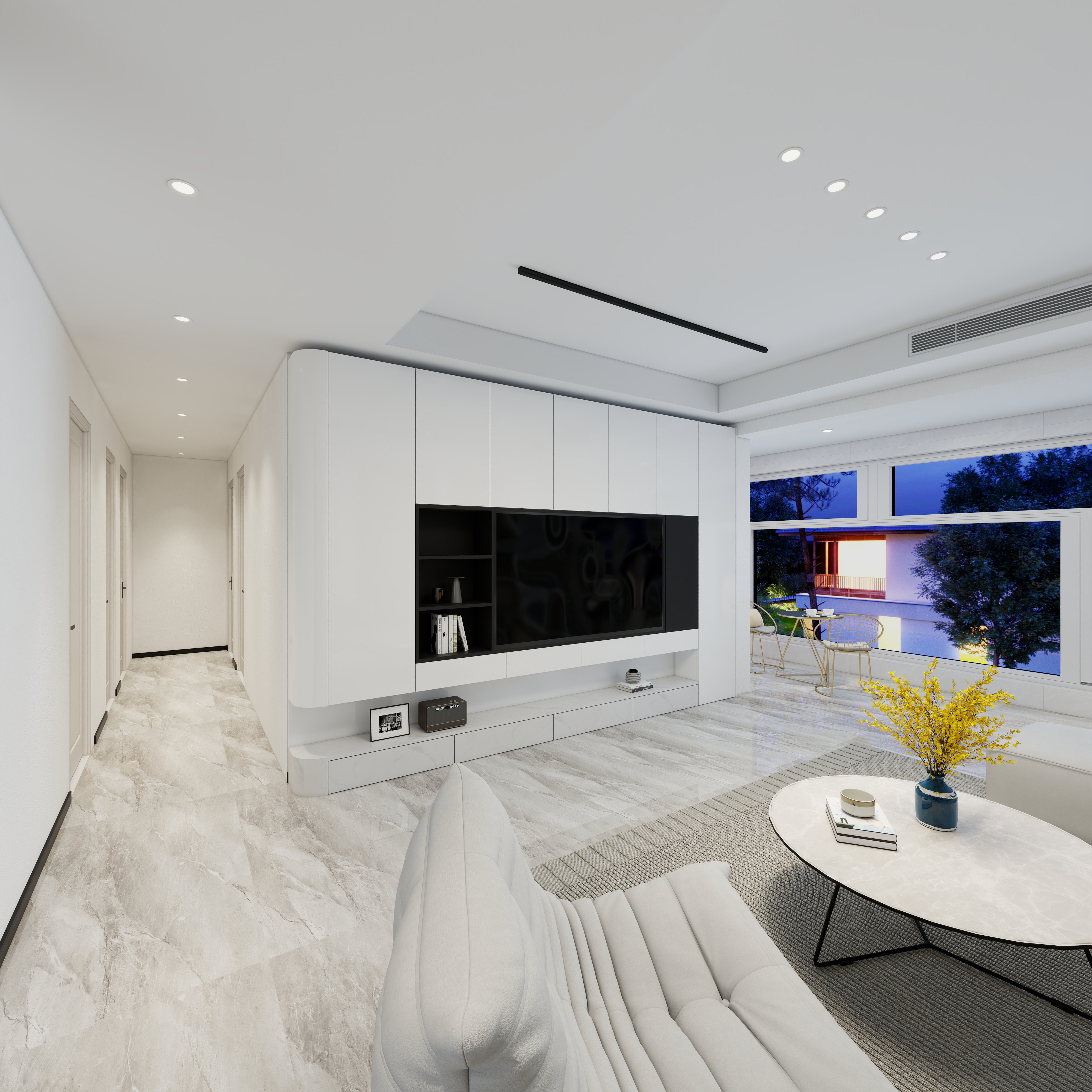 陈哲guJj-湖州职业技术学院—陈哲一层客厅装修效果图第4张