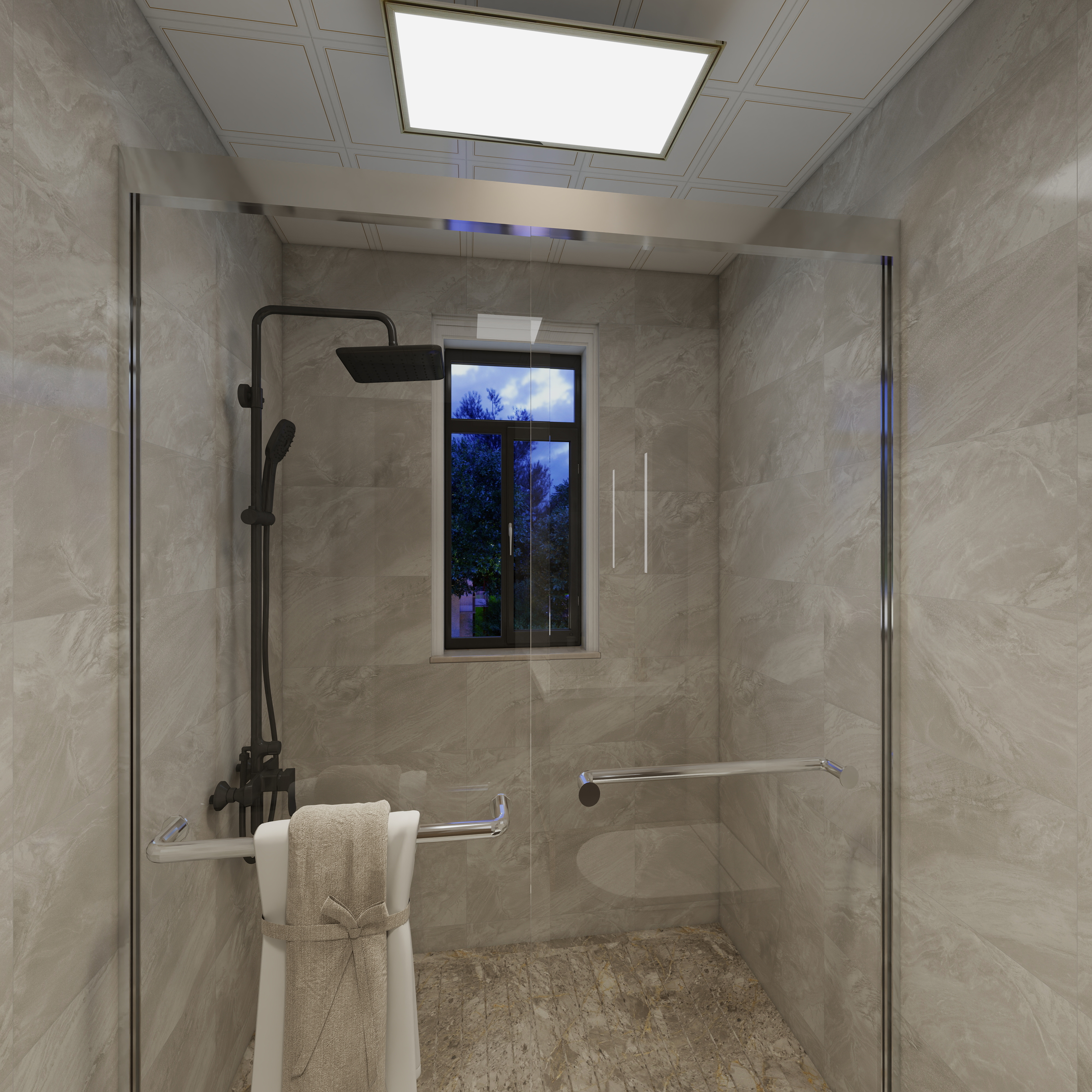 陈哲guJj-湖州职业技术学院—陈哲一层主卫装修效果图第3张