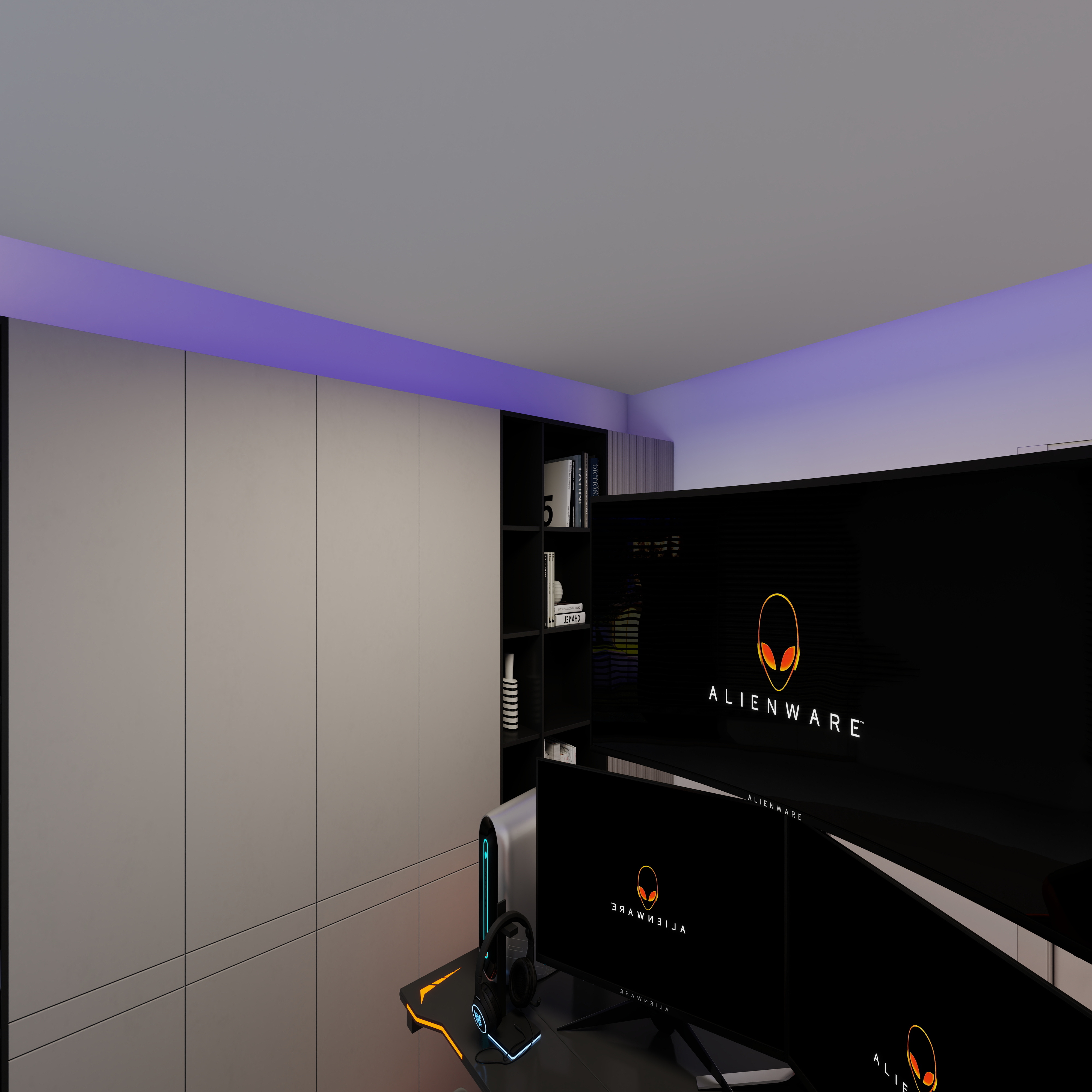 陈哲guJj-湖州职业技术学院—陈哲一层书房装修效果图第3张