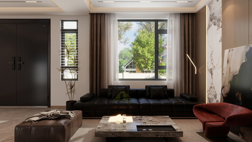 青石空间-自建别墅室内方案装修效果图