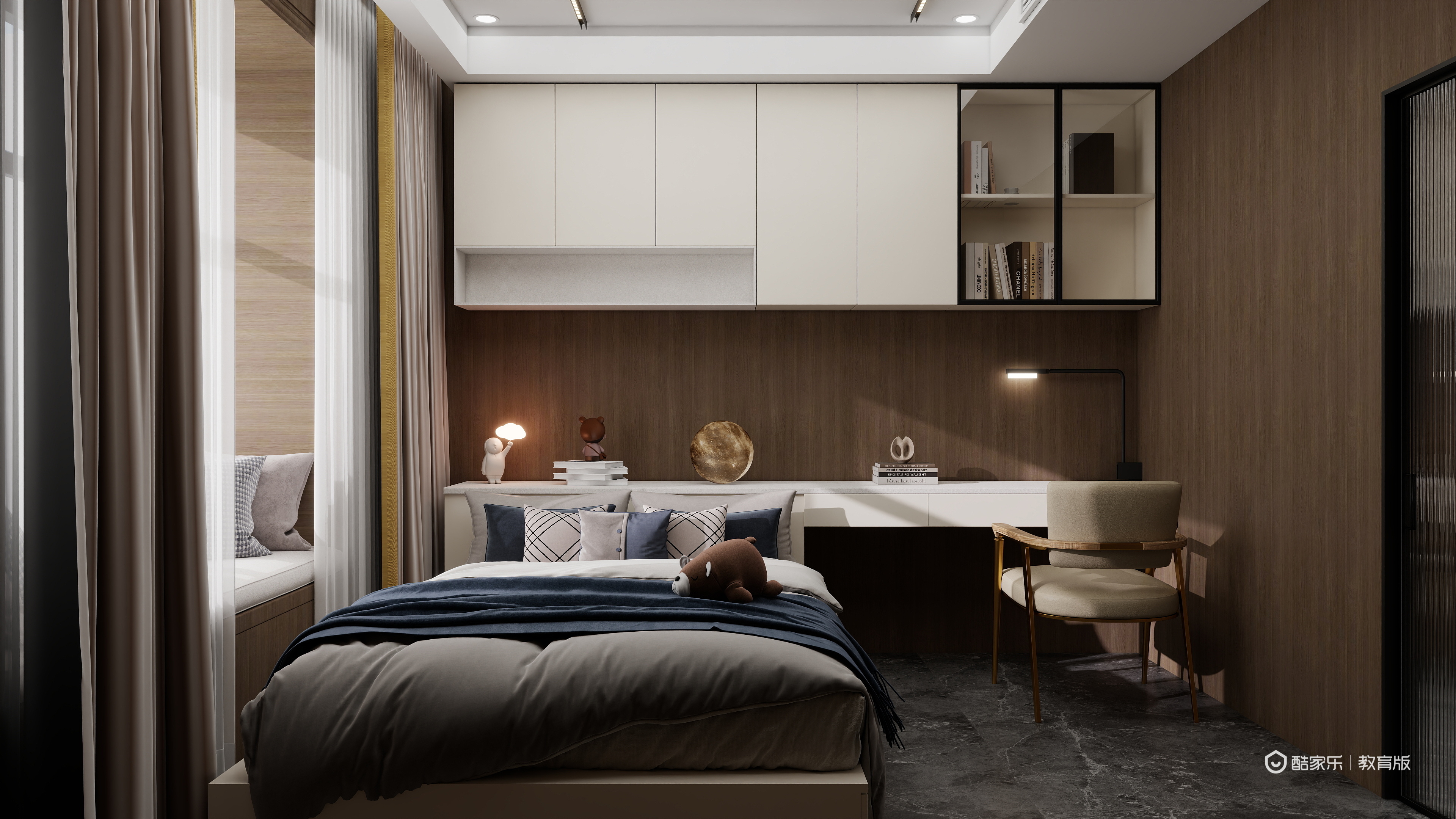 董杰xxaM-石间絮语一层次卧装修效果图第2张