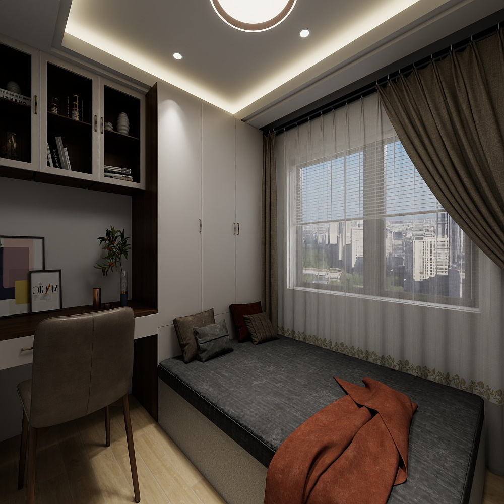 刘子鹏-湖北生态工程职业技术学院-刘子鹏一层次卧装修效果图第3张