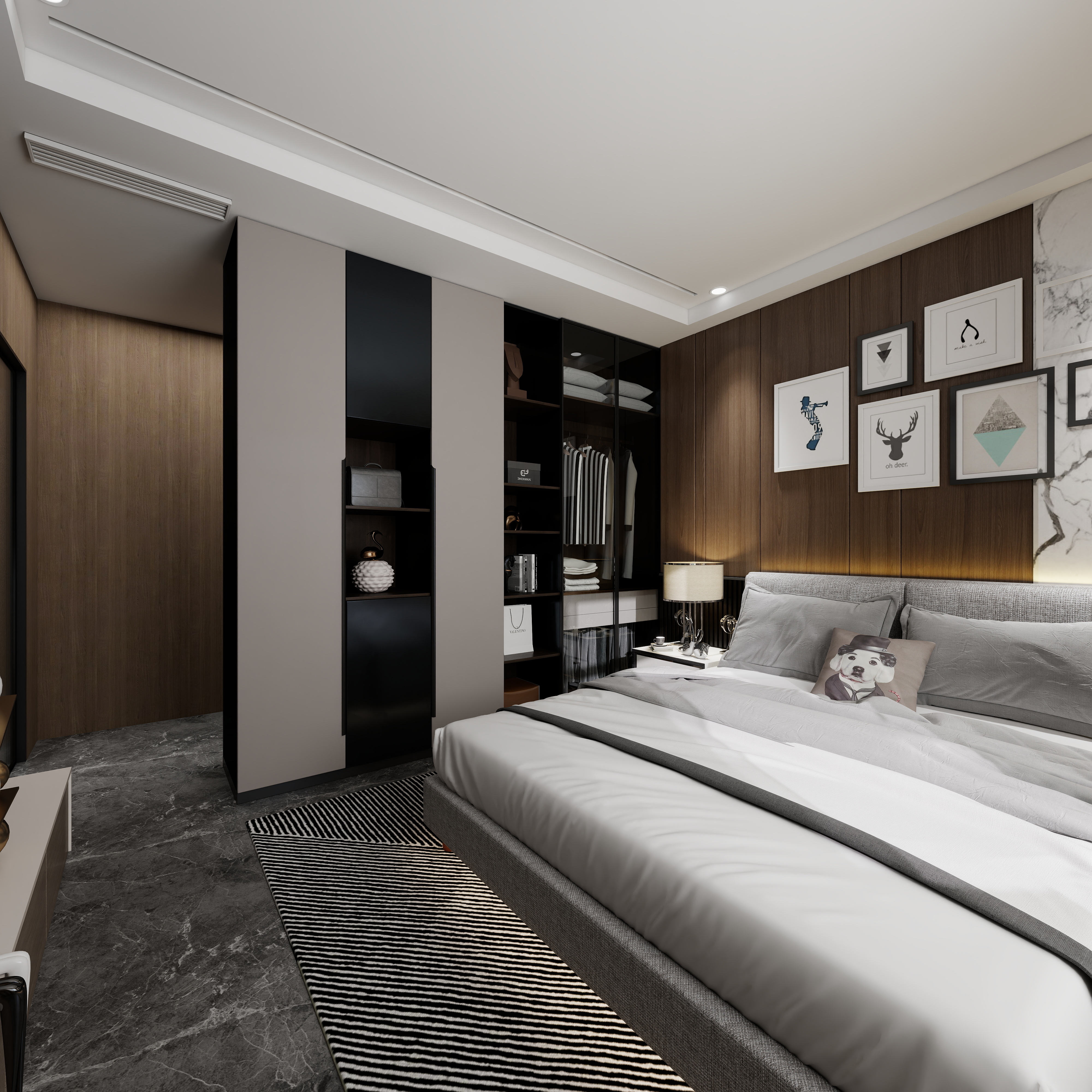 董杰xxaM-石间絮语一层主卧装修效果图第4张