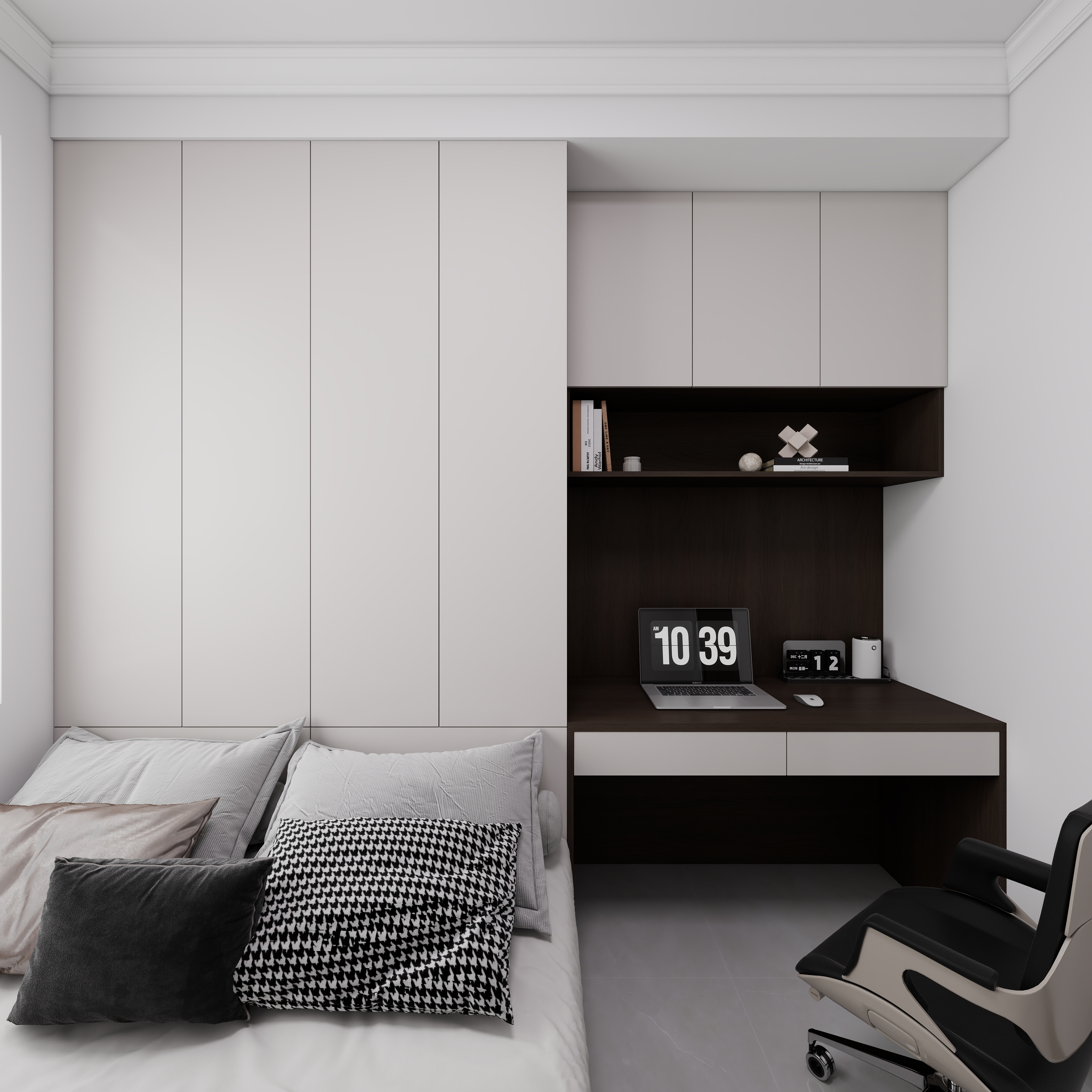 京优适家装饰设计中心-102㎡3室一层次卧装修效果图第3张