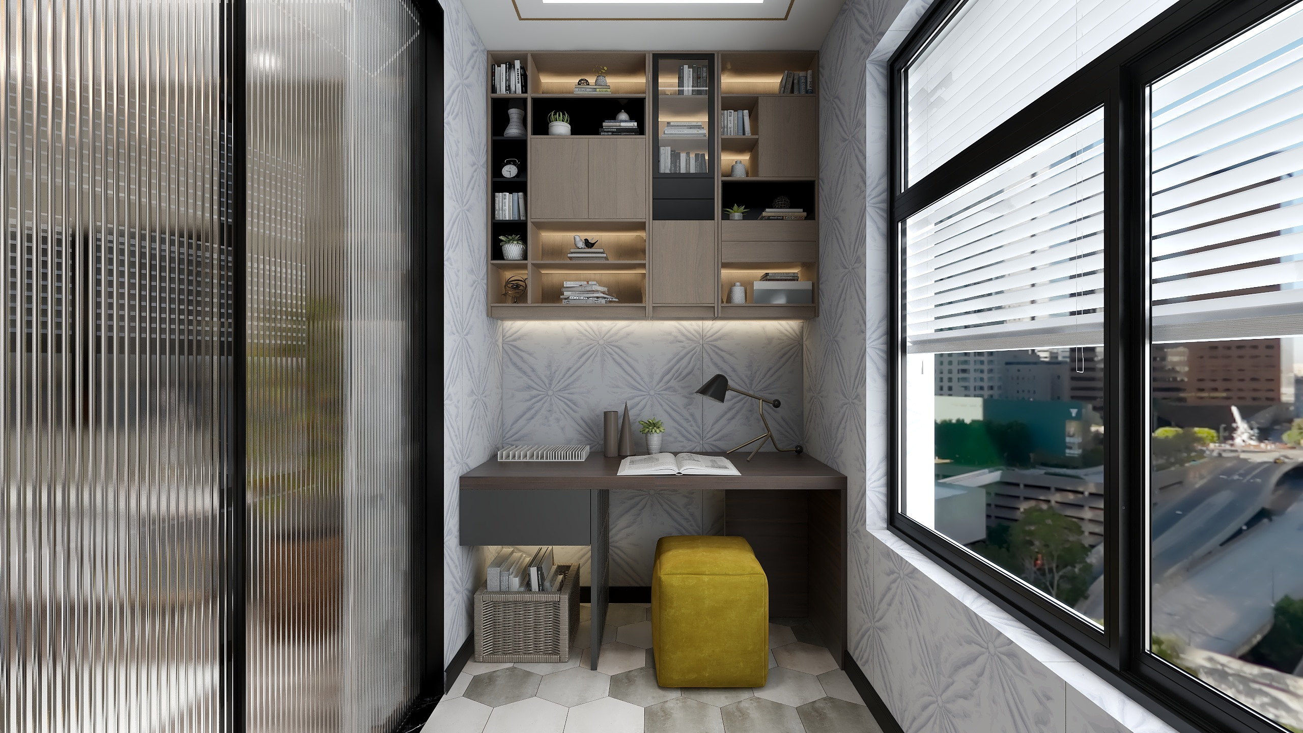 刘月-美式别墅二层书房装修效果图第2张