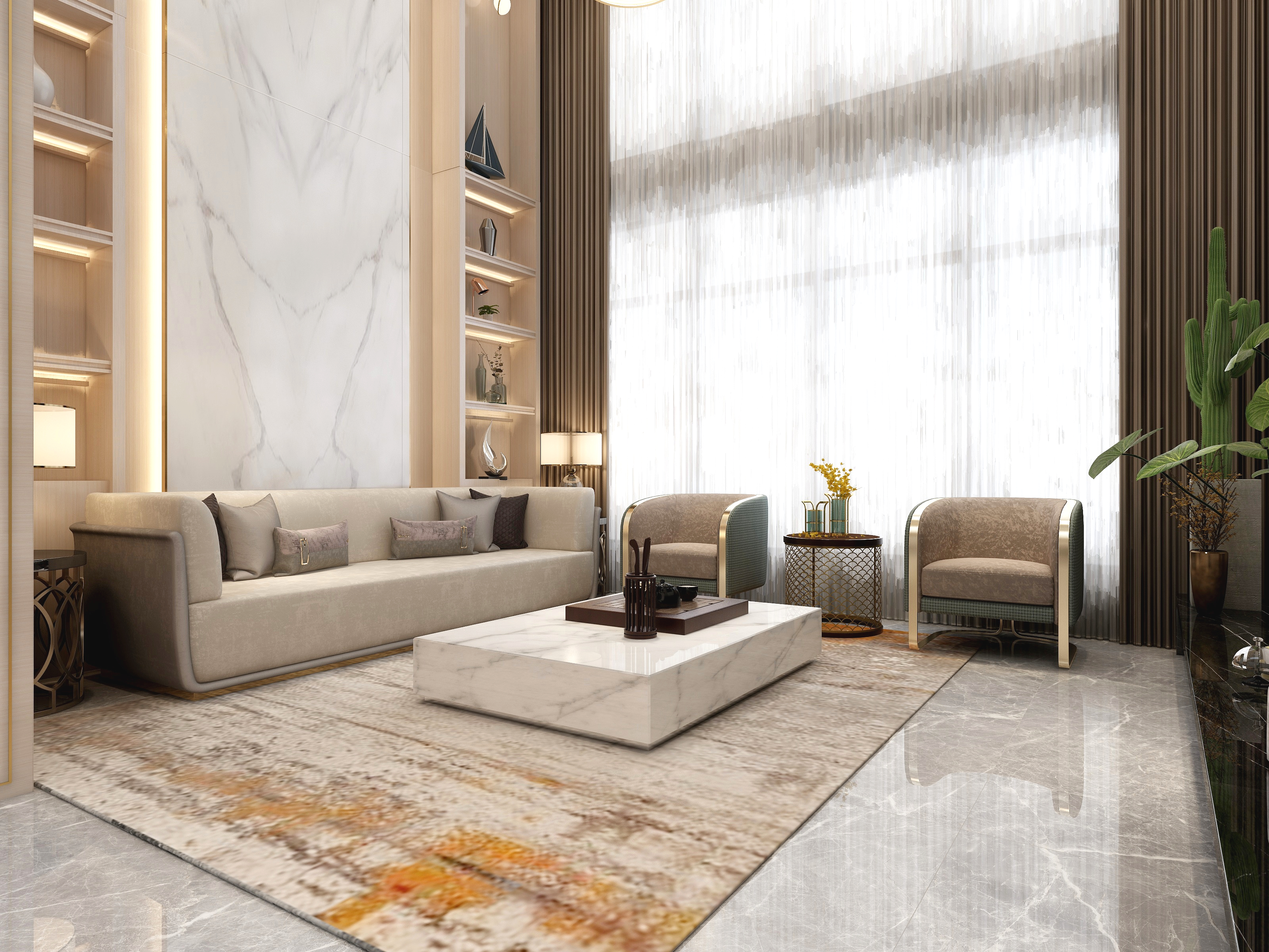 鲁玉兴-万山华府轻奢190㎡2室-装修设计方案