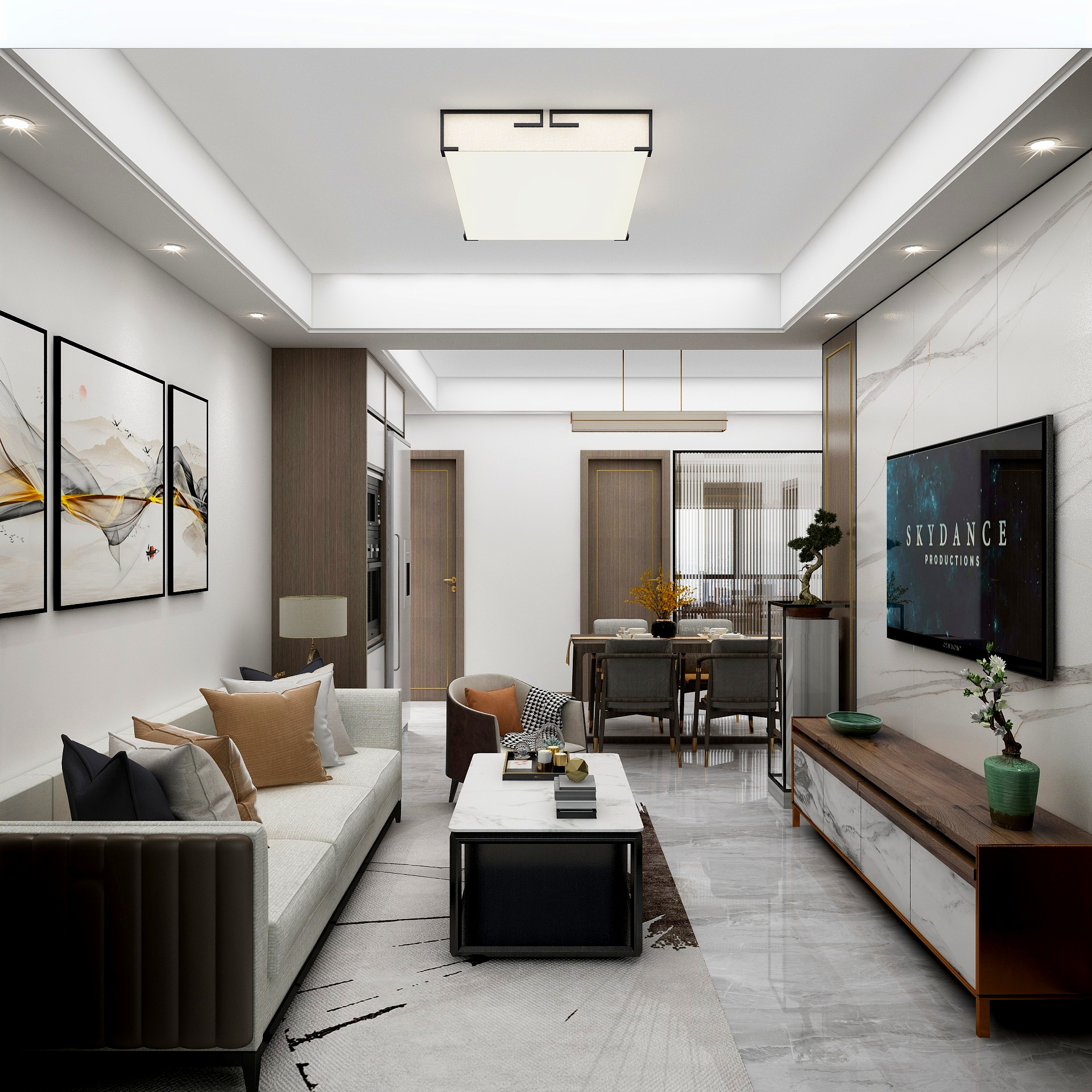 壮壮设计工作室-新中式装修效果图