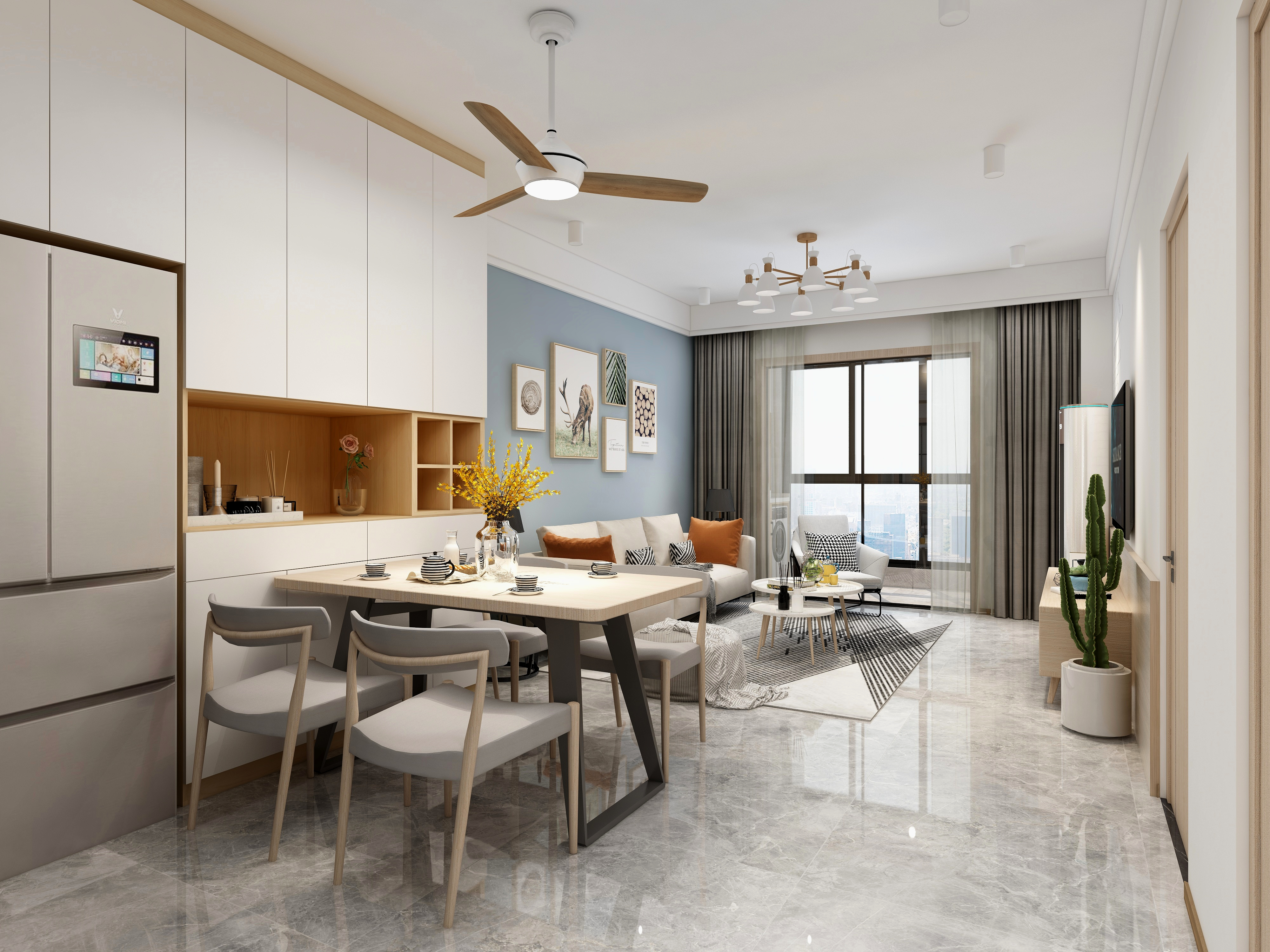 设计师晓风-北欧简约风明亮温馨装修效果图