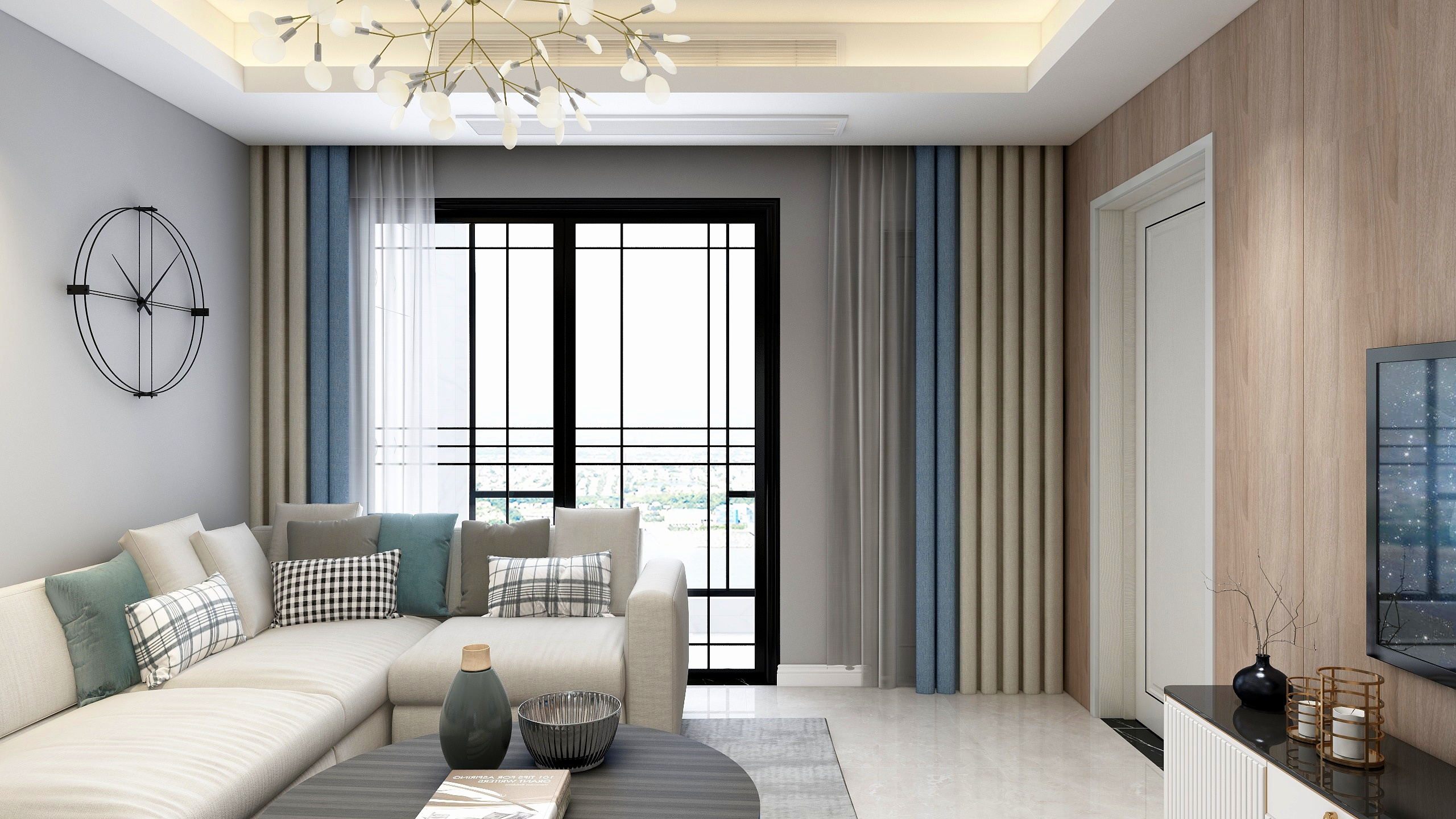 张毅-120M2现代简约-暖秋小筑-装修设计方案