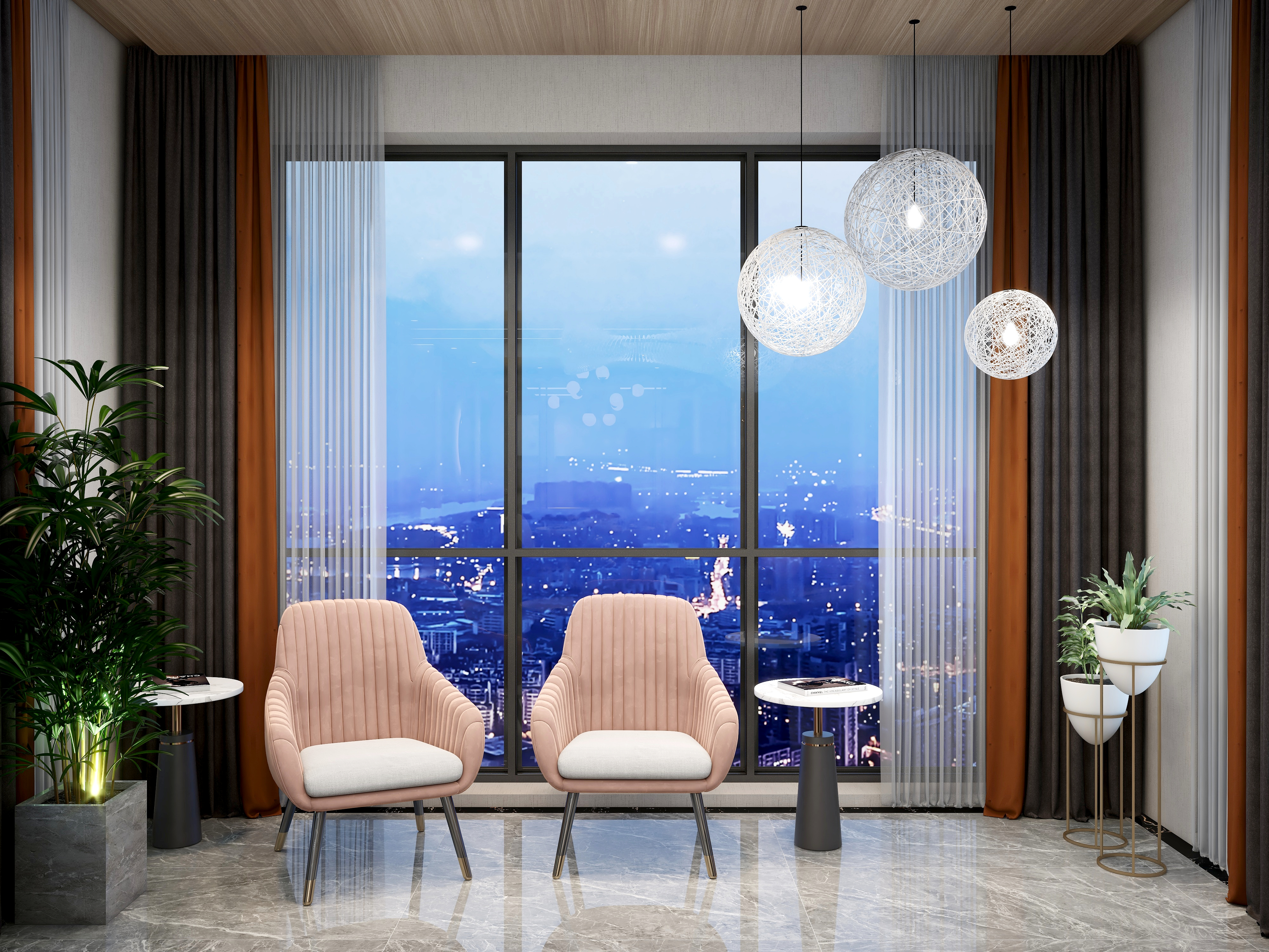 宋毅-都匀-尚城壹品复式-简约轻奢装修效果图