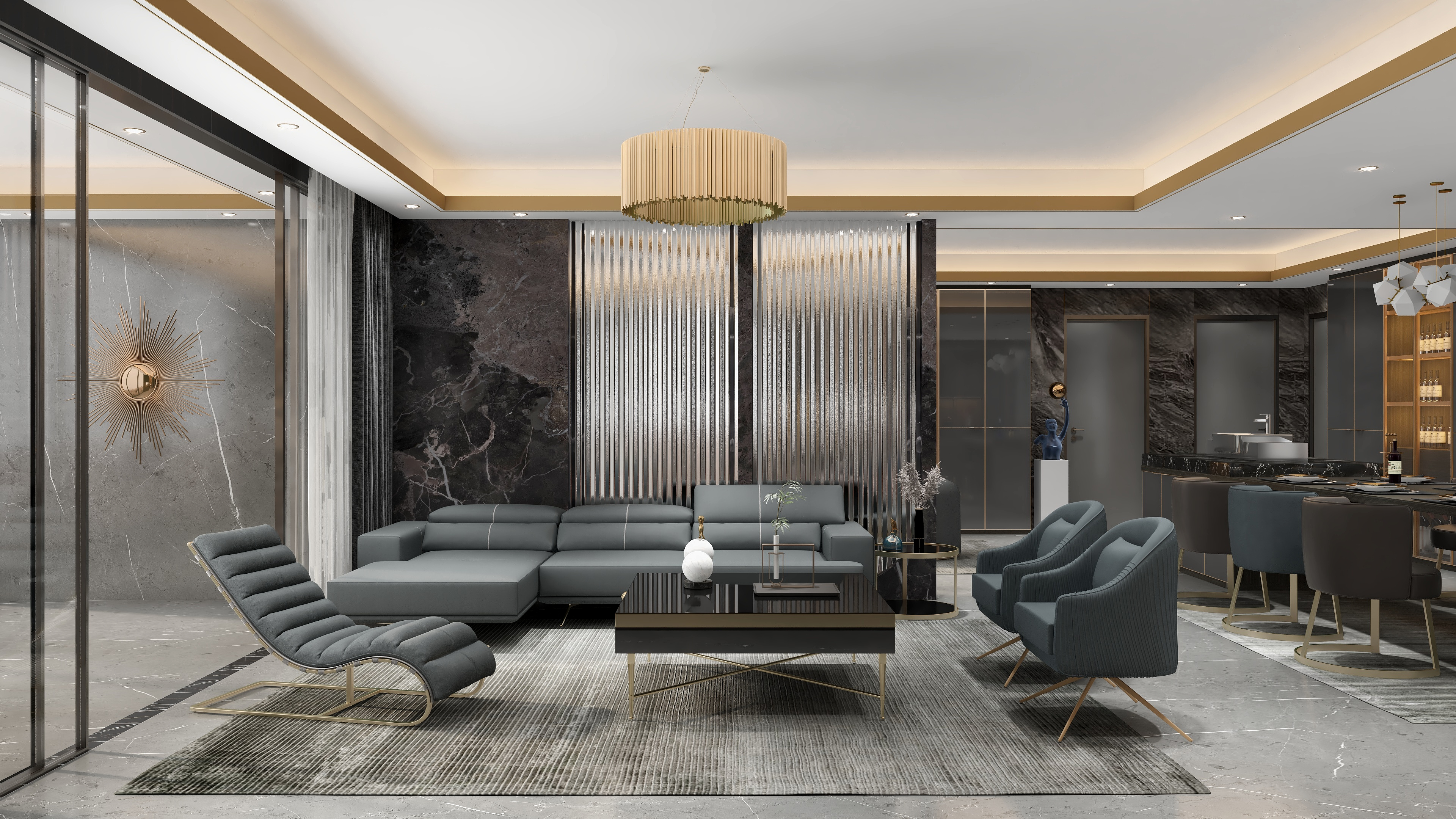 布凡设计的智慧门店系统-新轻奢《法彼雅诺系列》装修效果图