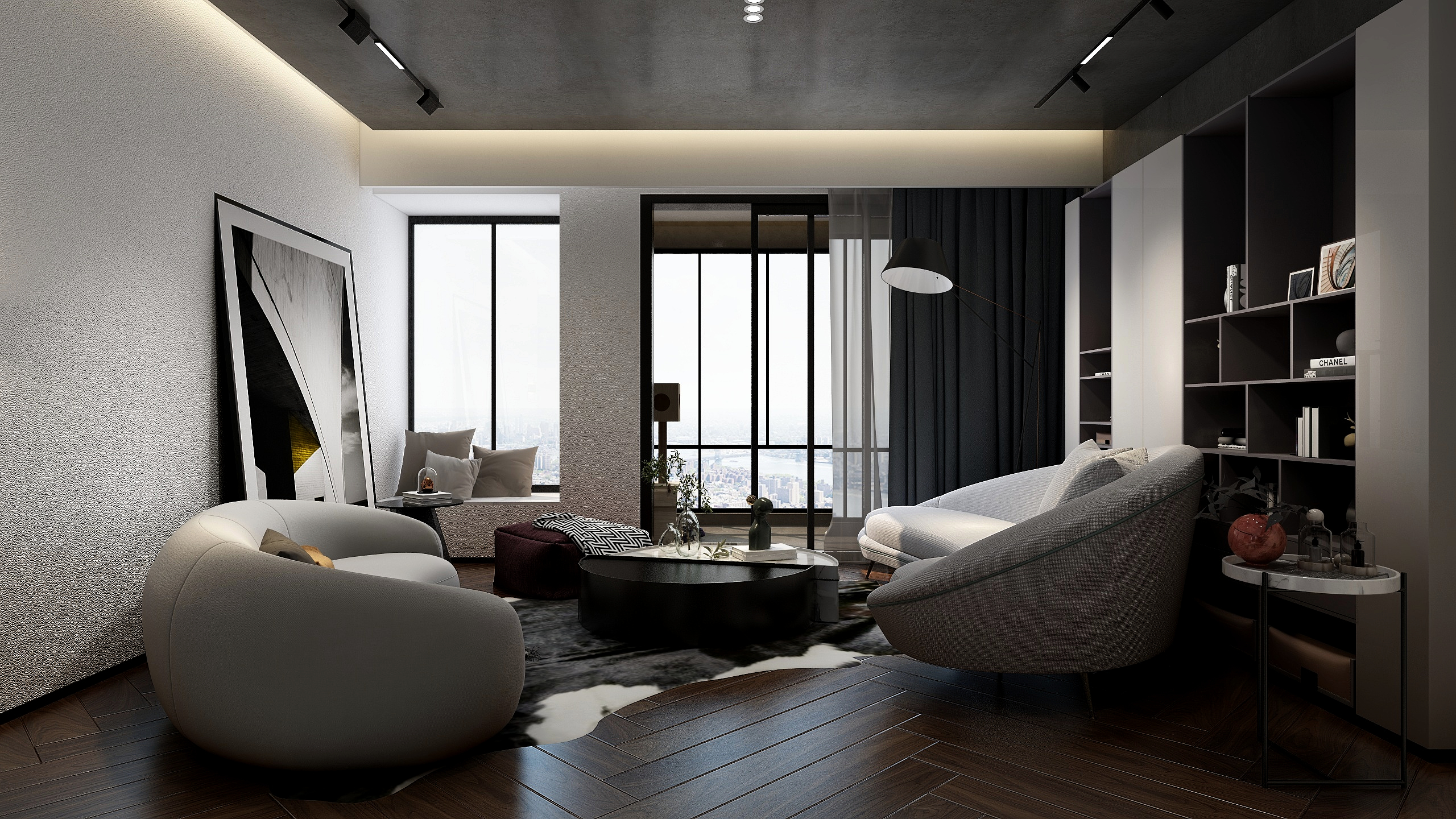 Menethil-海德公园-现代简约80㎡1室1厅-装修设计方案