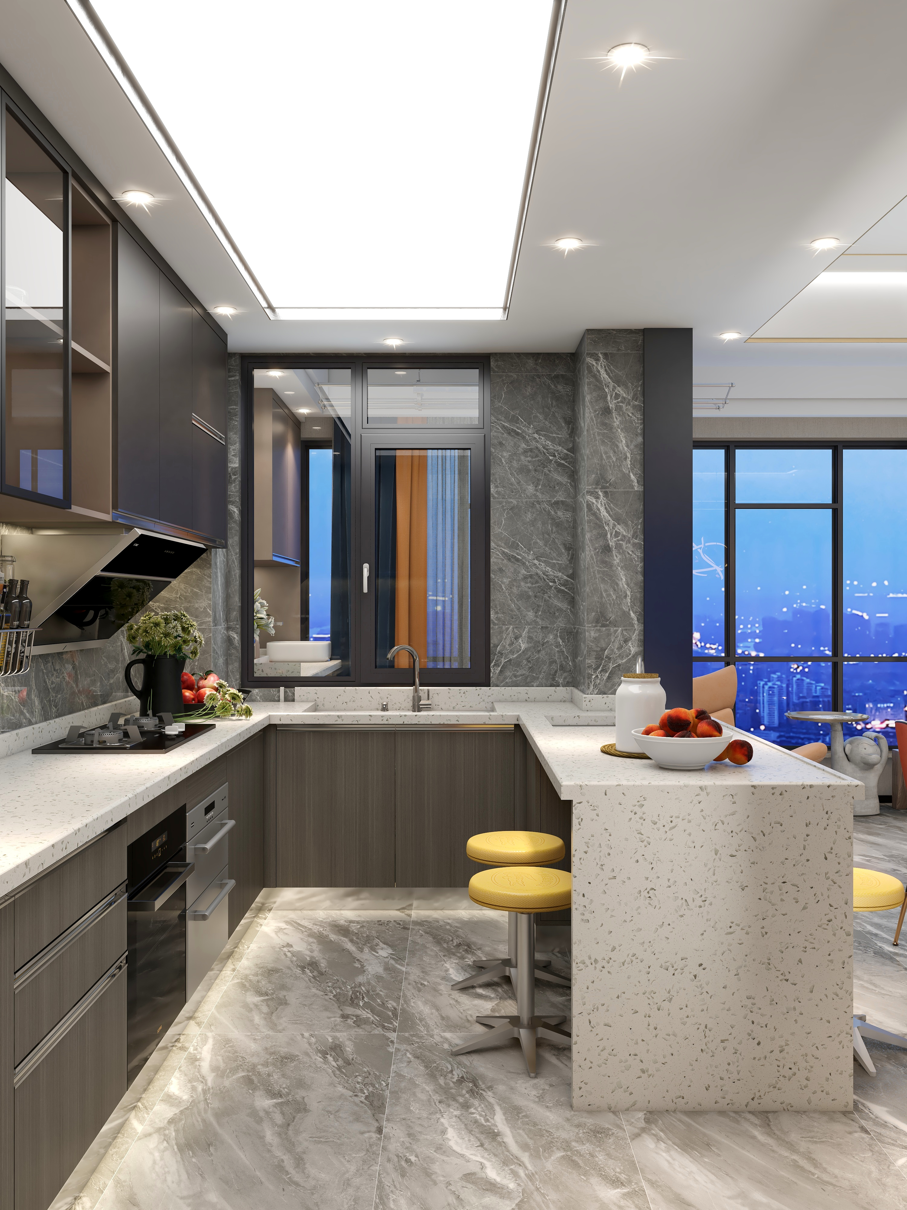 湛智华-现代轻奢187平4房装修效果图