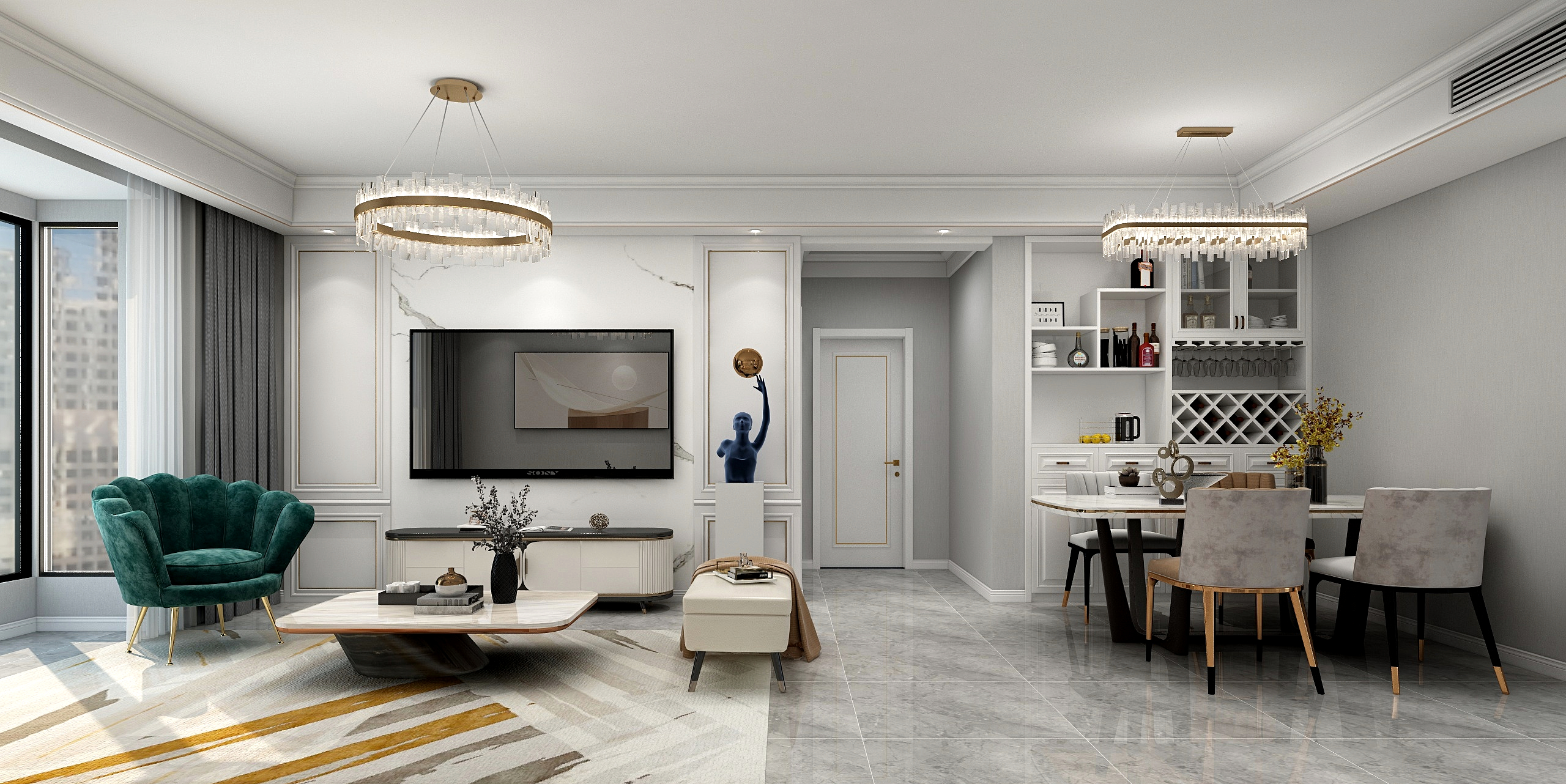 张乃安-130平方案轻奢，简美方案-装修设计方案