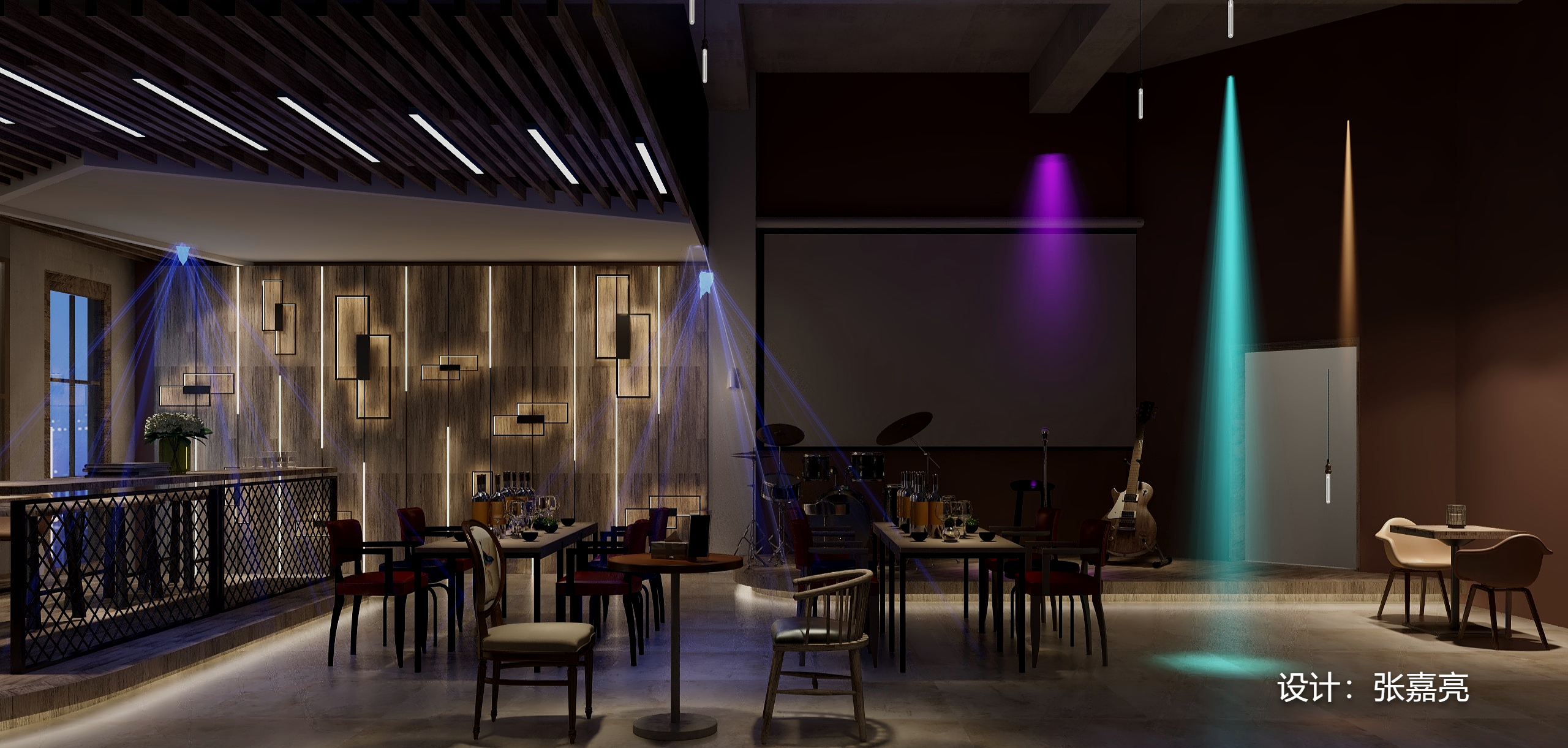 张家亮-酒吧-装修设计方案