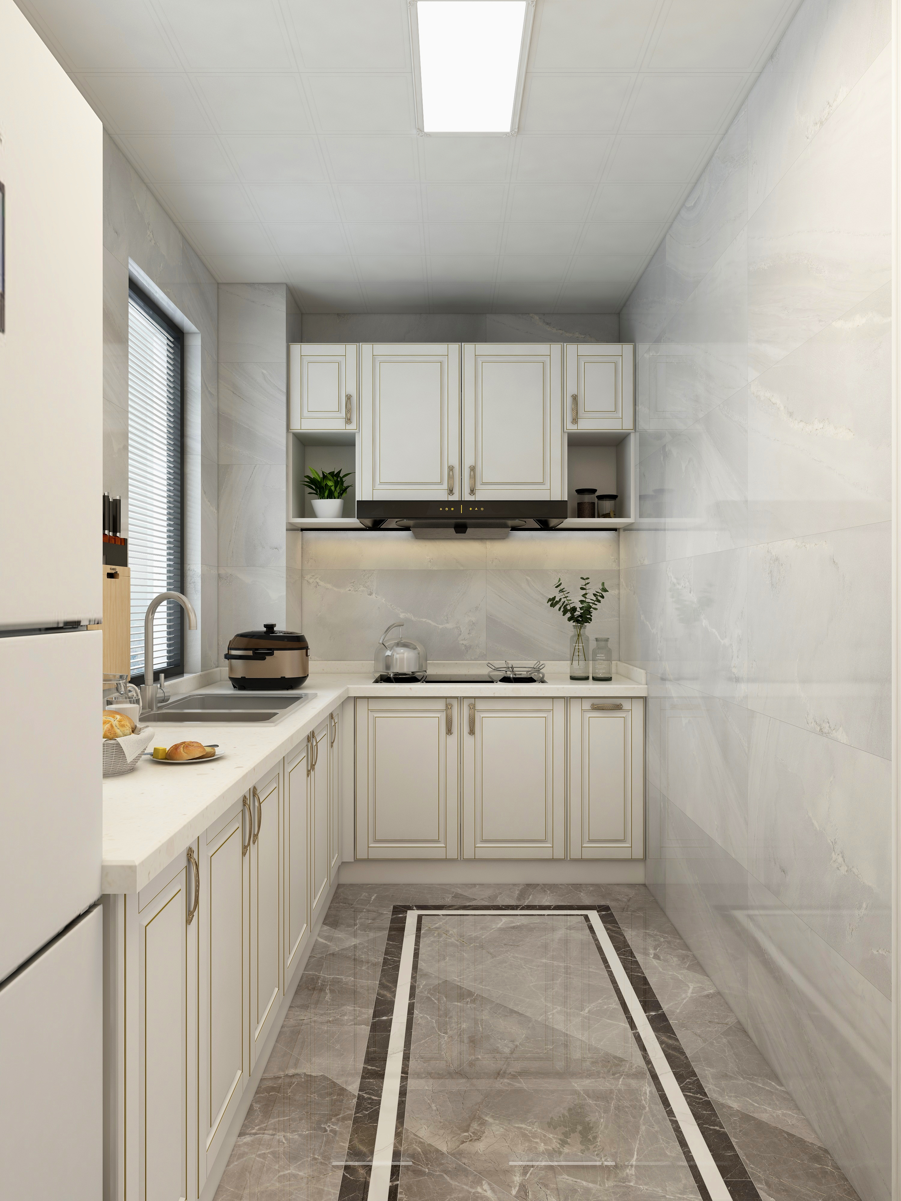 塞尚筑家RYTU-百合翡翠公园145平米-A户型VR样板间装修效果图