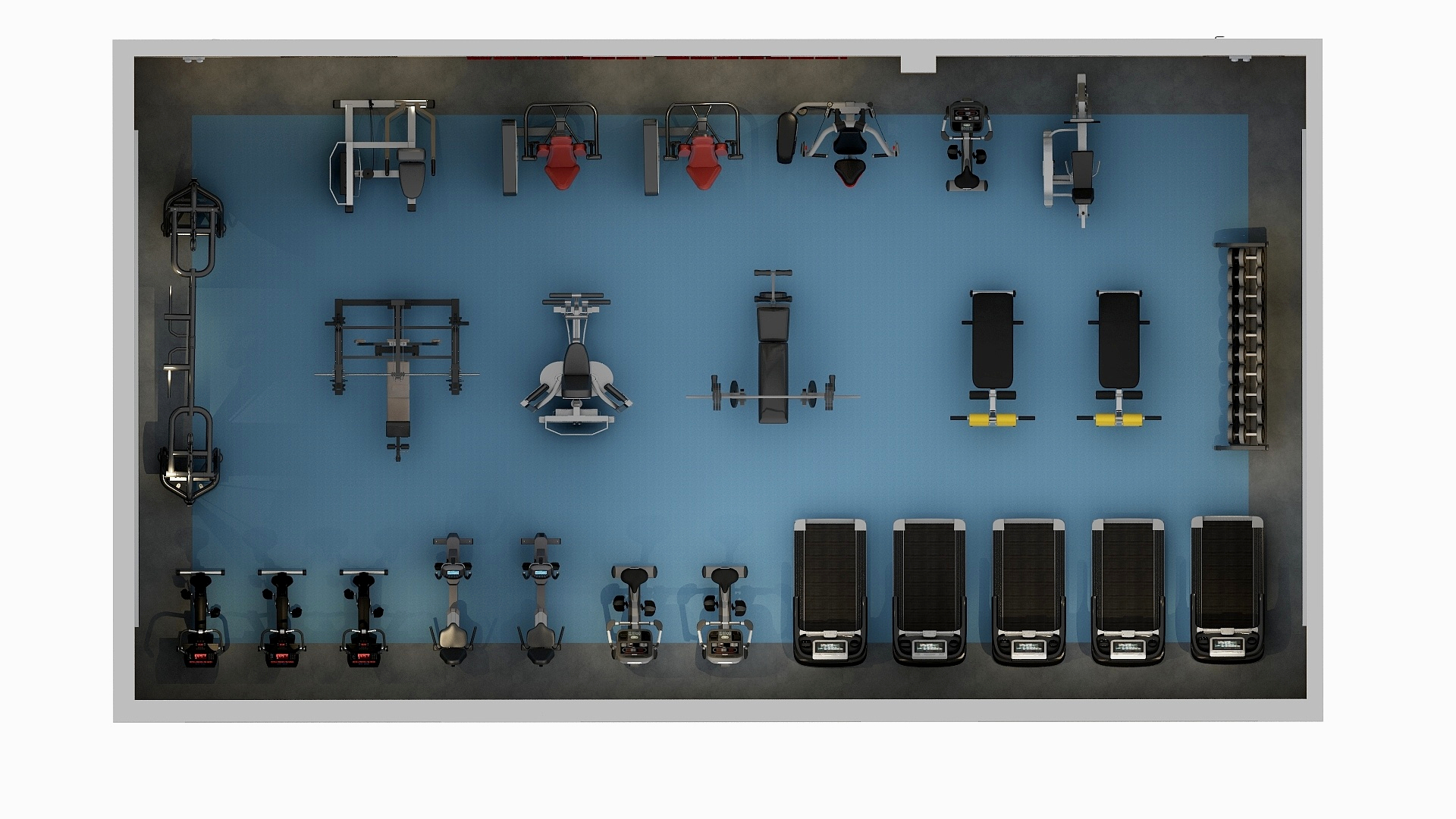 Deslgn乔艺-消防队体能训练室-装修设计方案