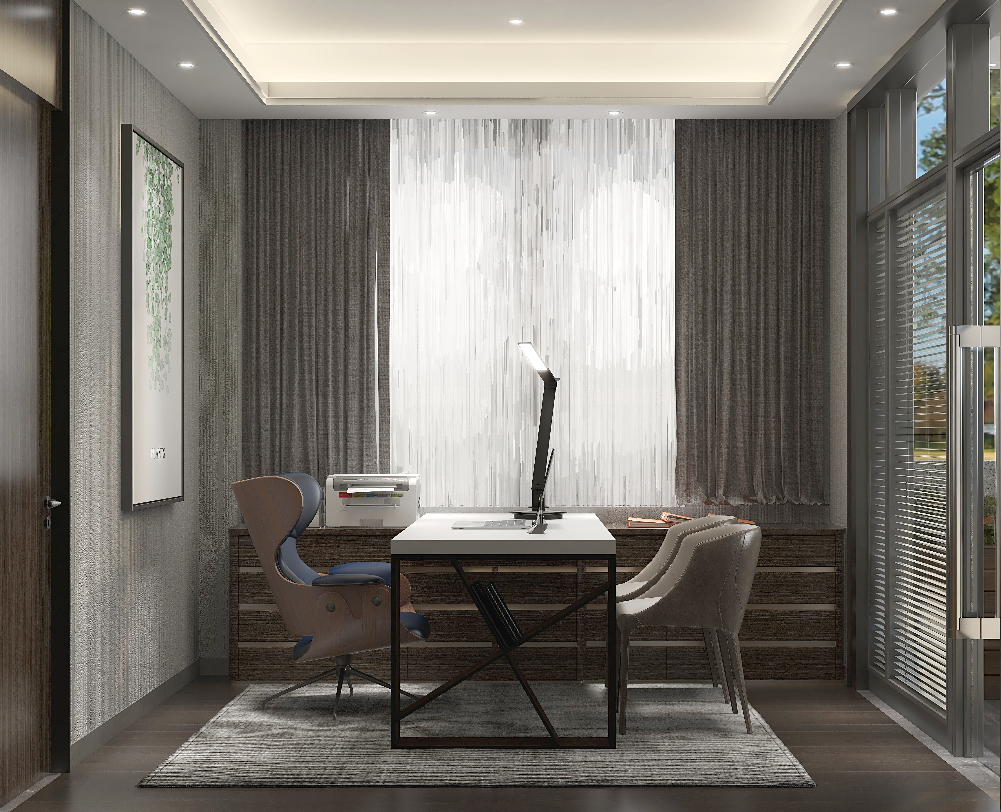 黄建-《简简》现代简约|400平米二层自建房装修效果图