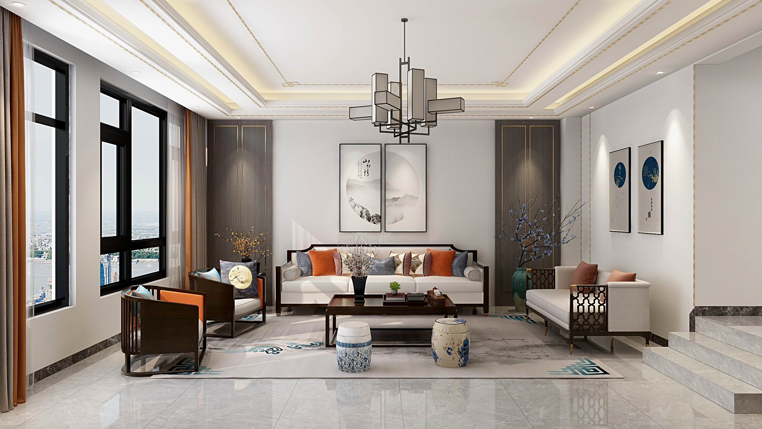 沼泽蓟-秀河别墅-装修设计方案