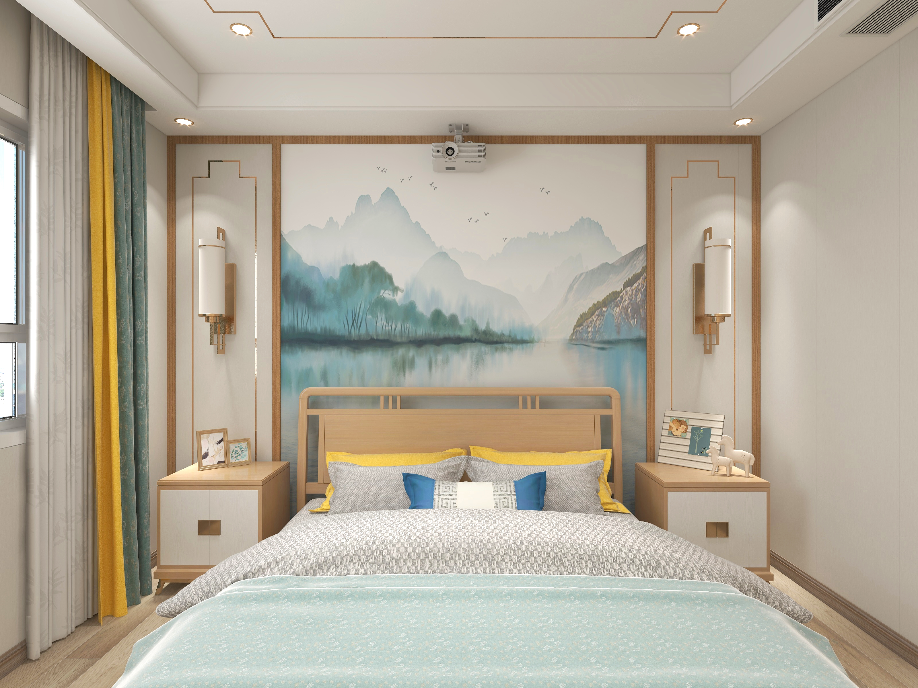 阳光cici-随心·新中式二层别墅装修效果图