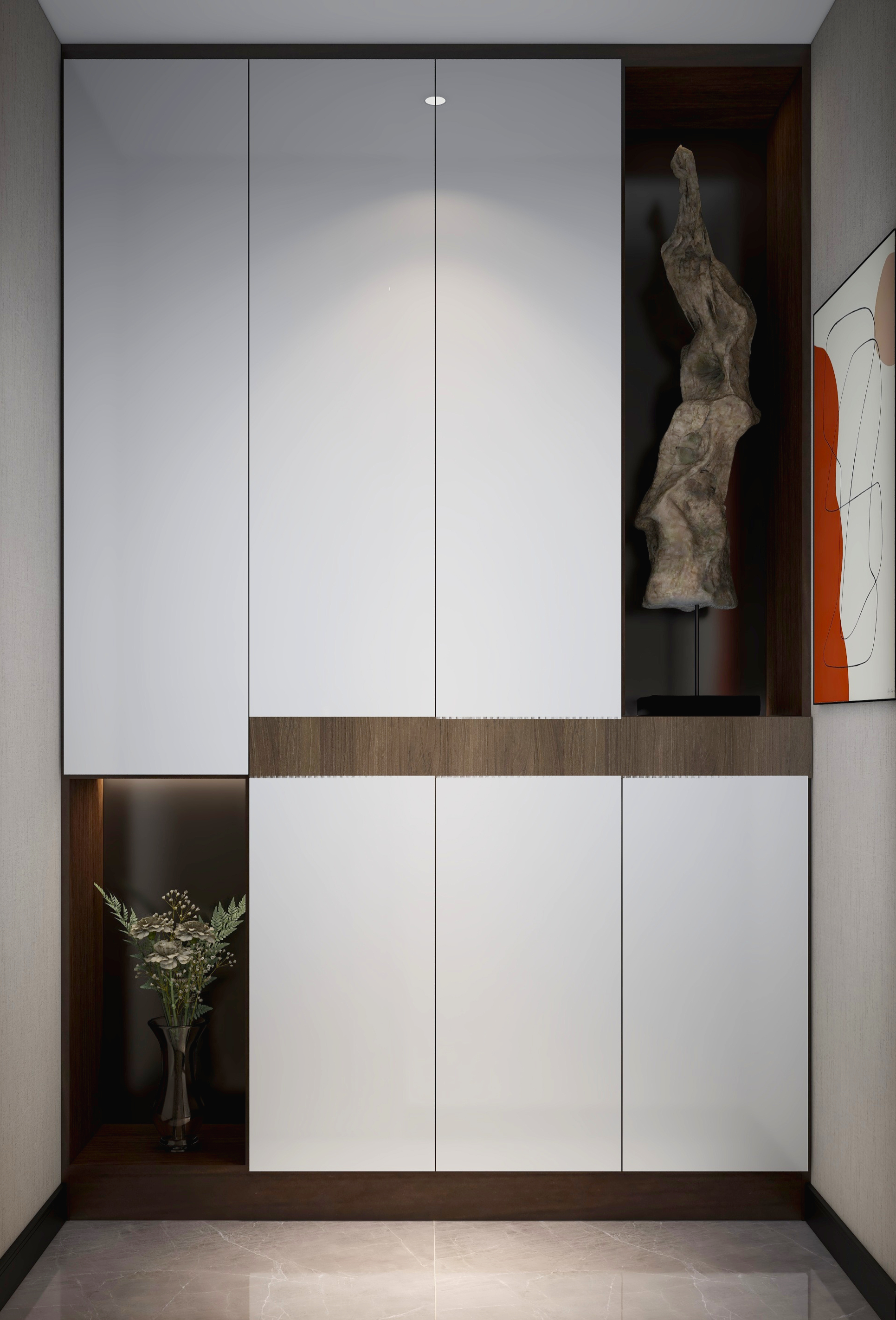 王通-后现代三居室装修效果图