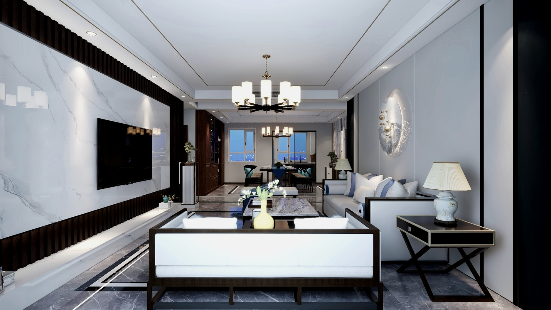 邵国彪-简中式三居-中铭御景湾装修效果图