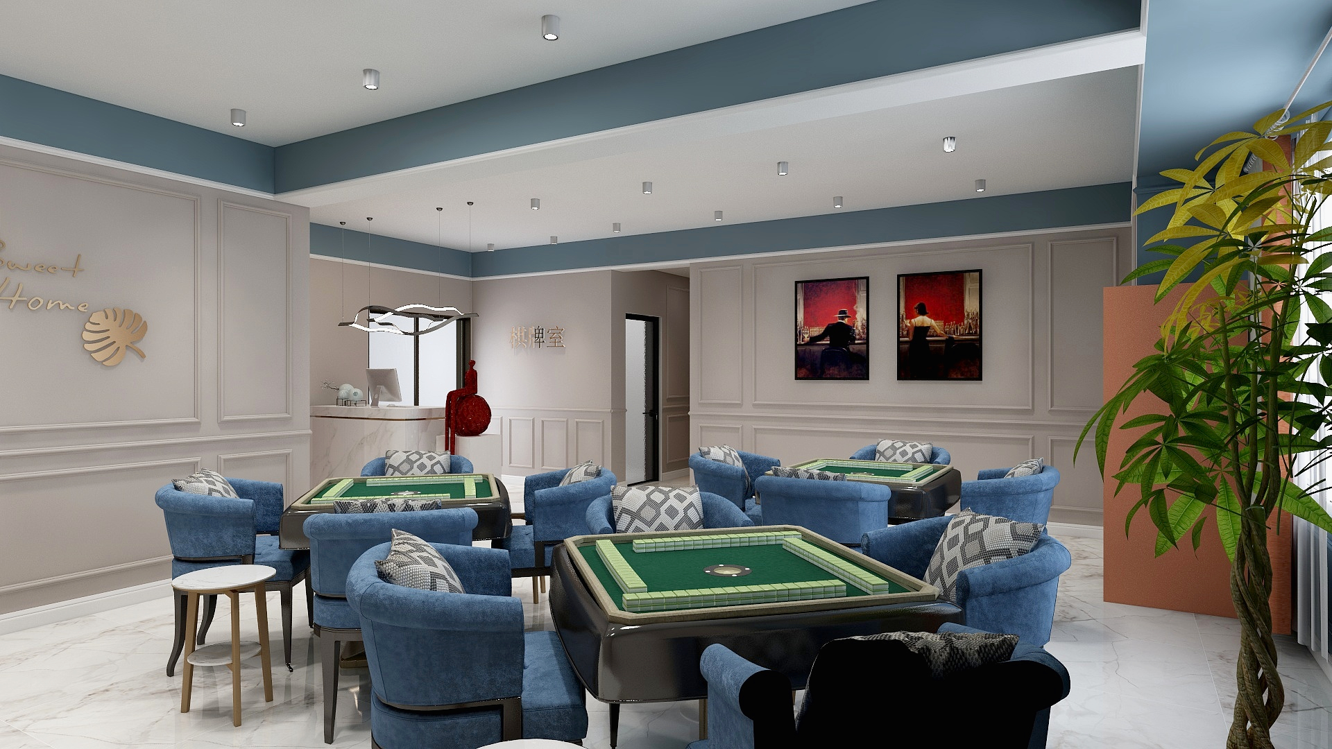 XILE设计-汉祥小区麻将馆效果图-副本-装修设计方案