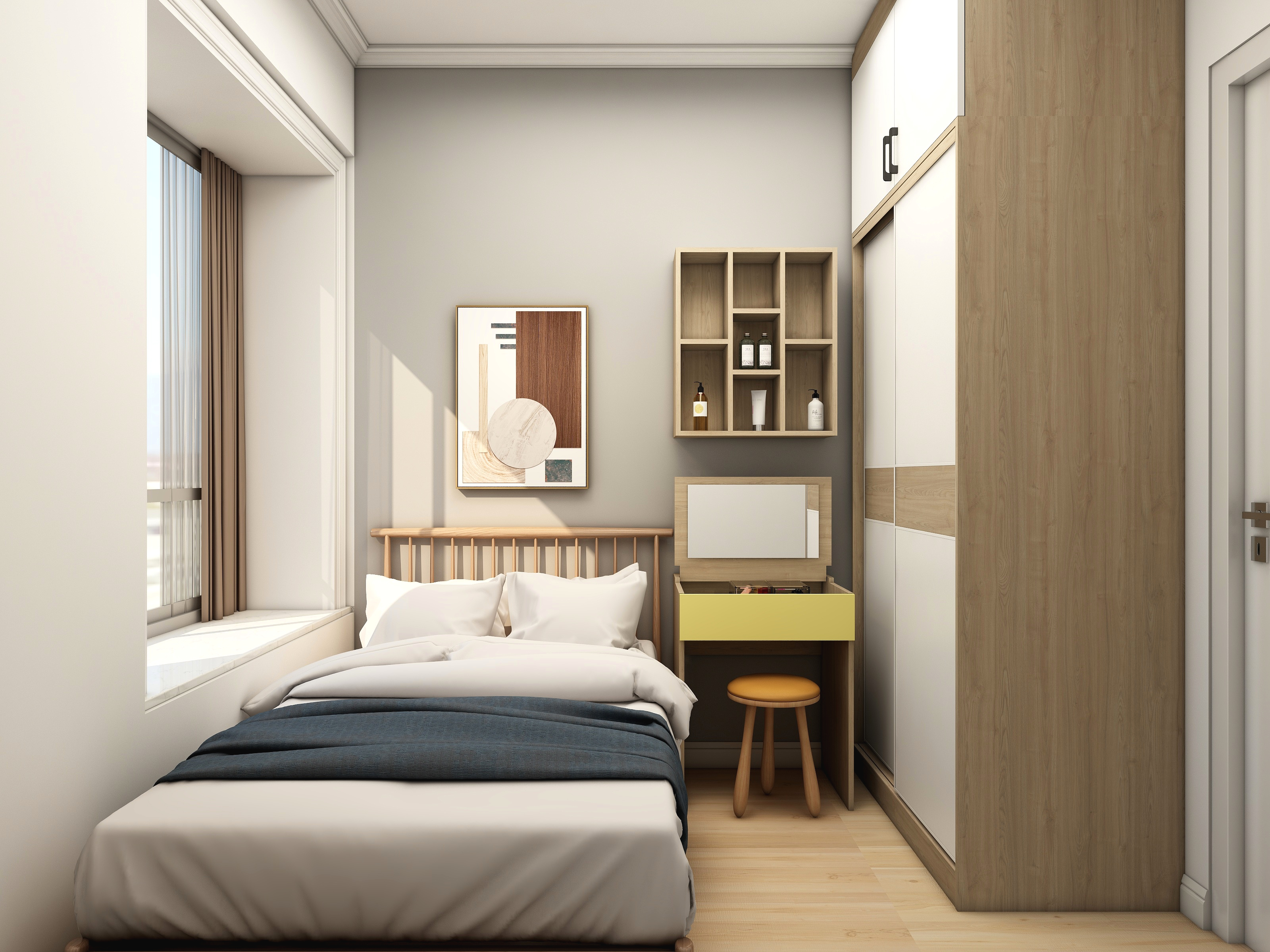 欧相玉-北欧风-3室小家装修效果图