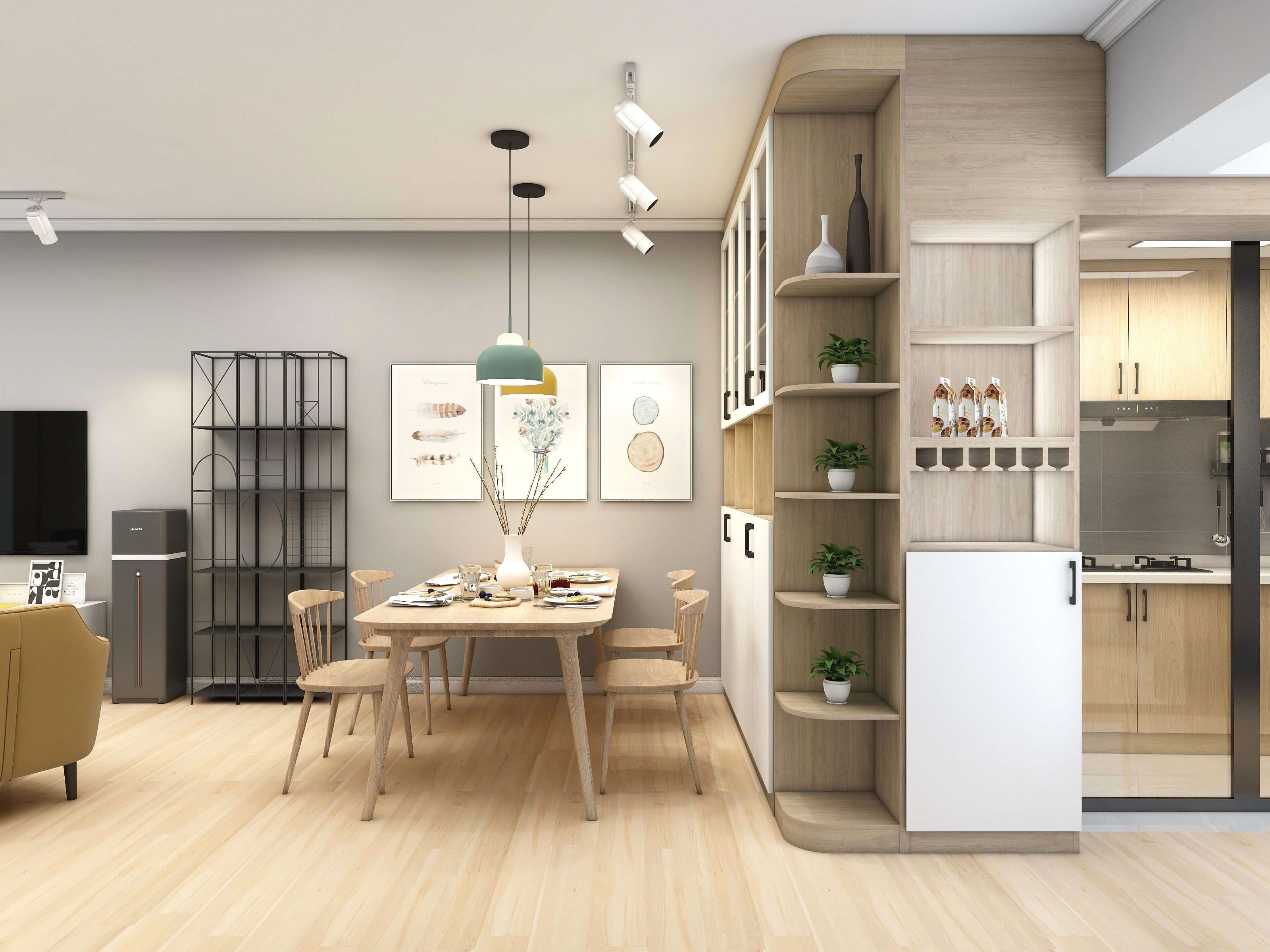 欧相玉-北欧风-3室小家装修效果图