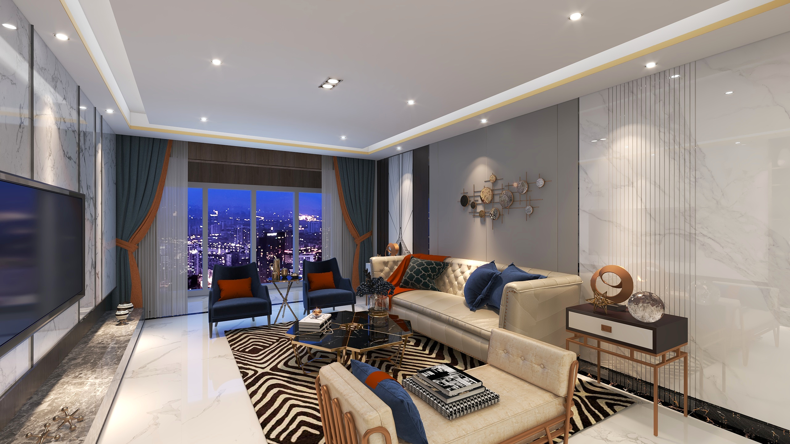 孔令明KLM-169平轻奢．夜装修效果图