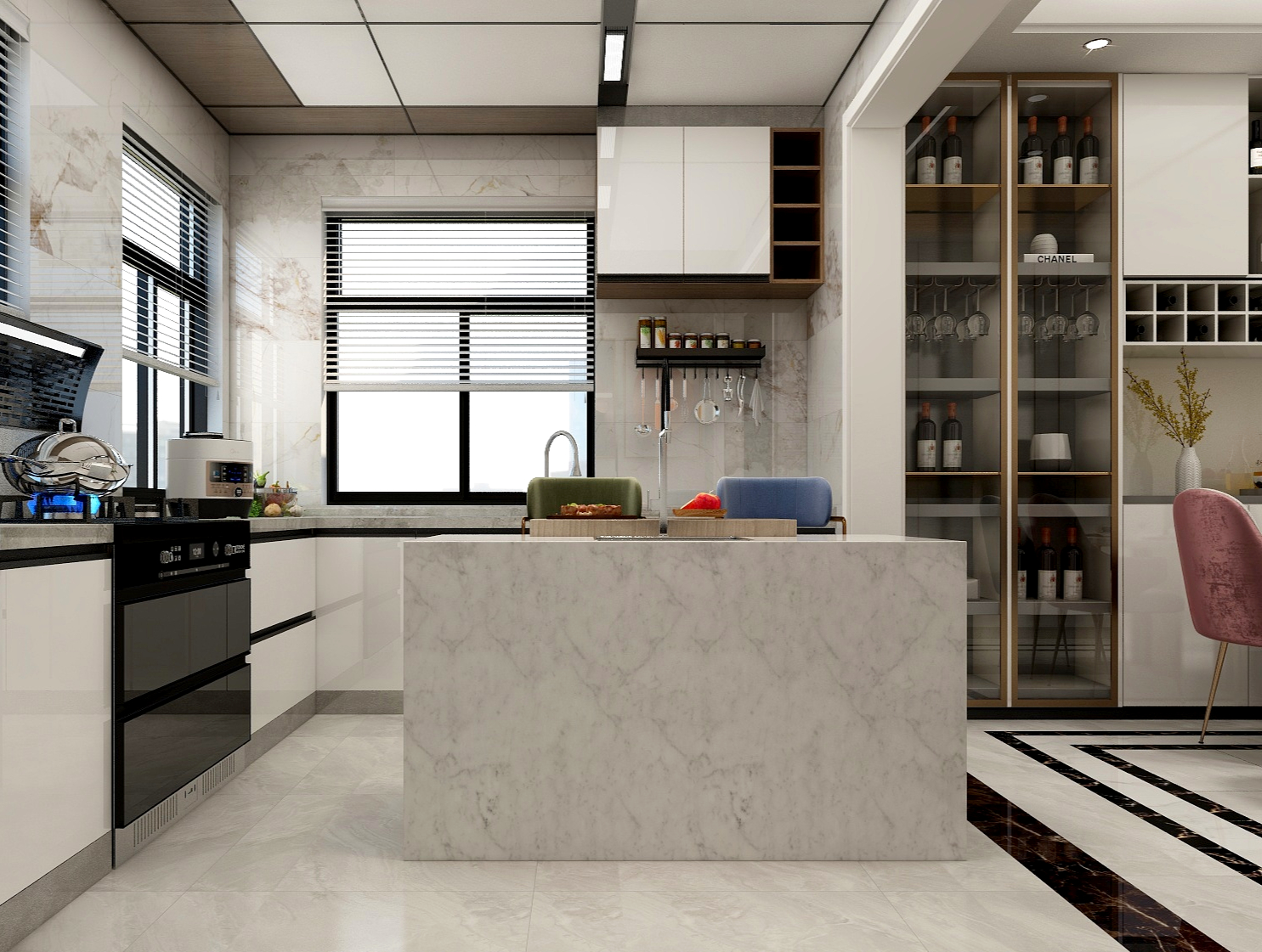 张旭-『时运亨通』260平大平层现代轻奢装修效果图