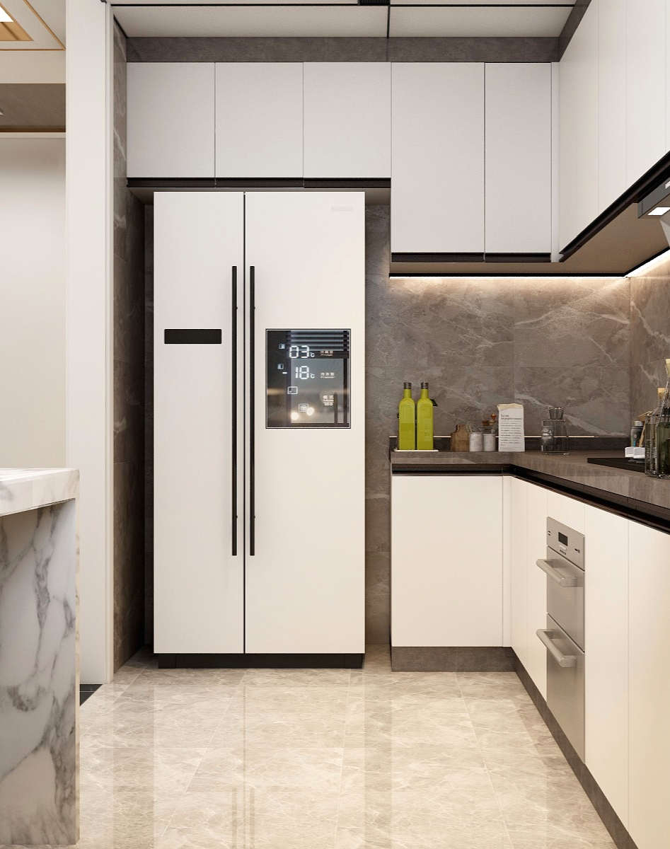 张旭-『三间房』120平现代轻奢三房装修效果图