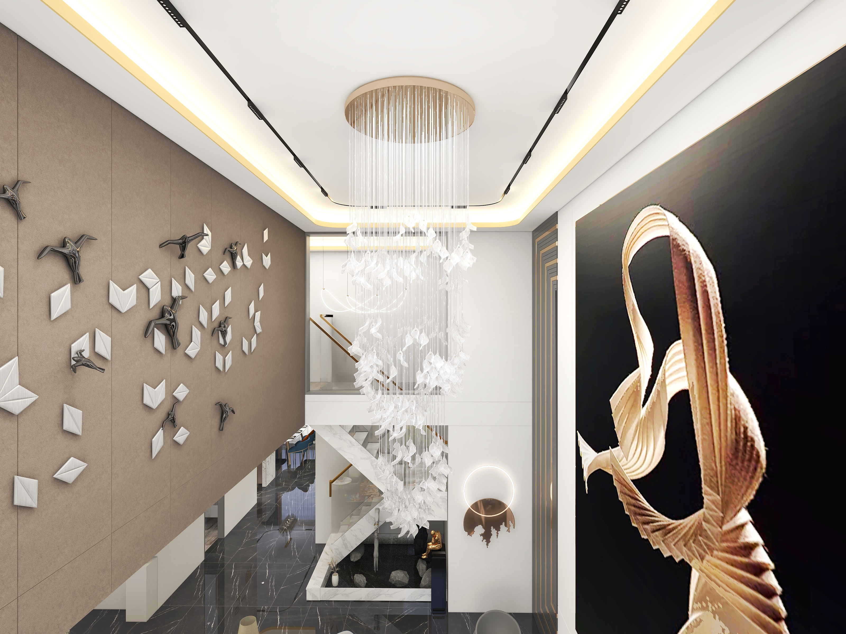 非再空间设计-瑞和上院别墅轻奢风格装修效果图