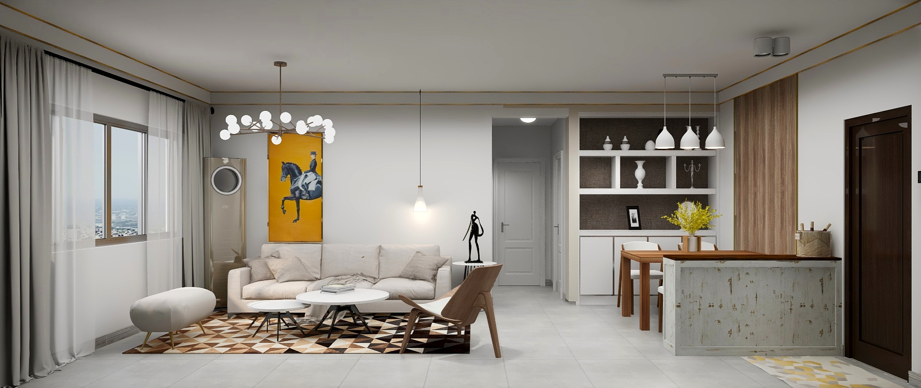 戴超-123㎡-现代简约-紫薇台小区装修效果图