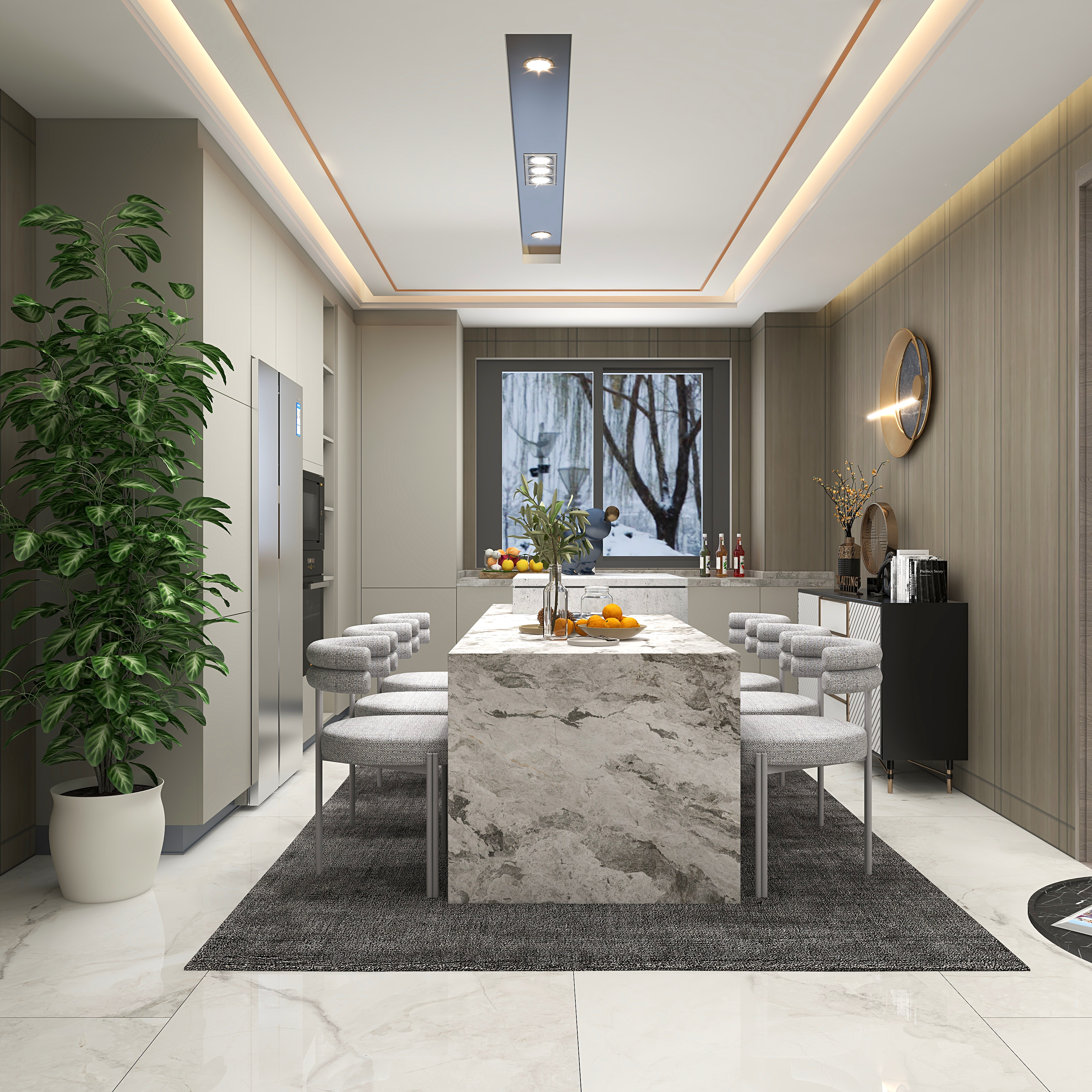 焦安昊-【沉梦昂志】2层别墅装修效果图