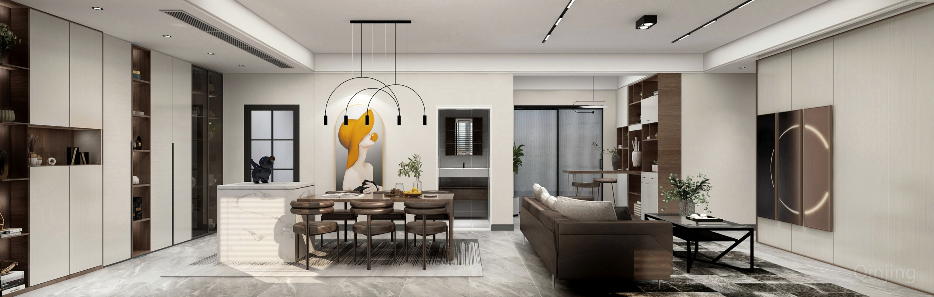 Qinjing-现代简约装修效果图