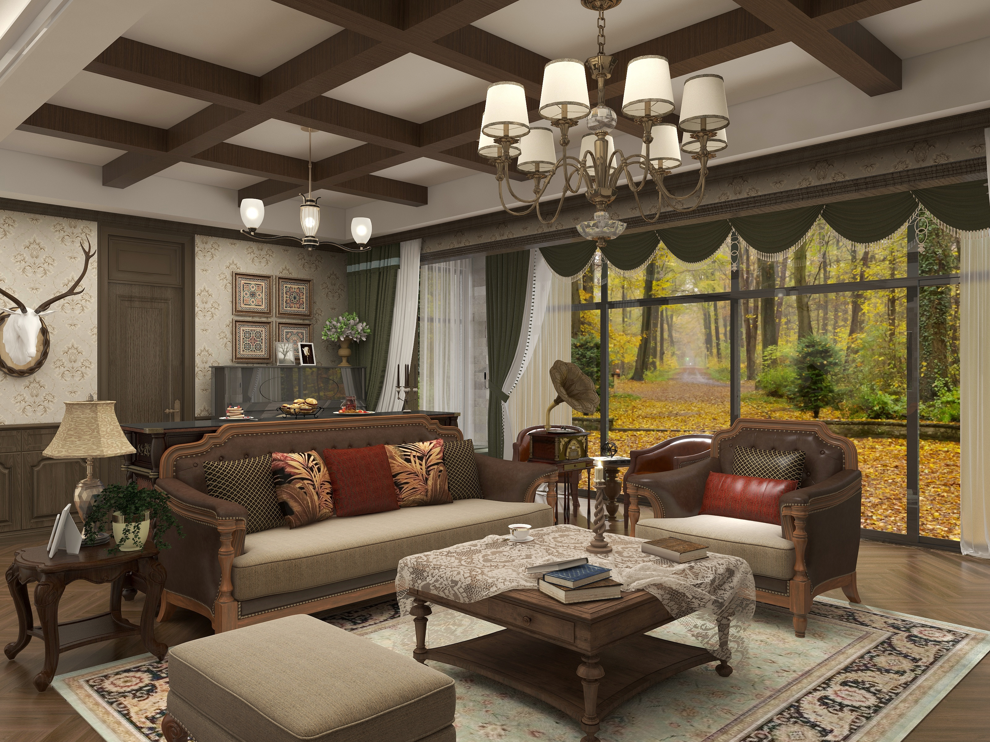 黄洁-【布朗庄园】---经典美式-装修设计方案