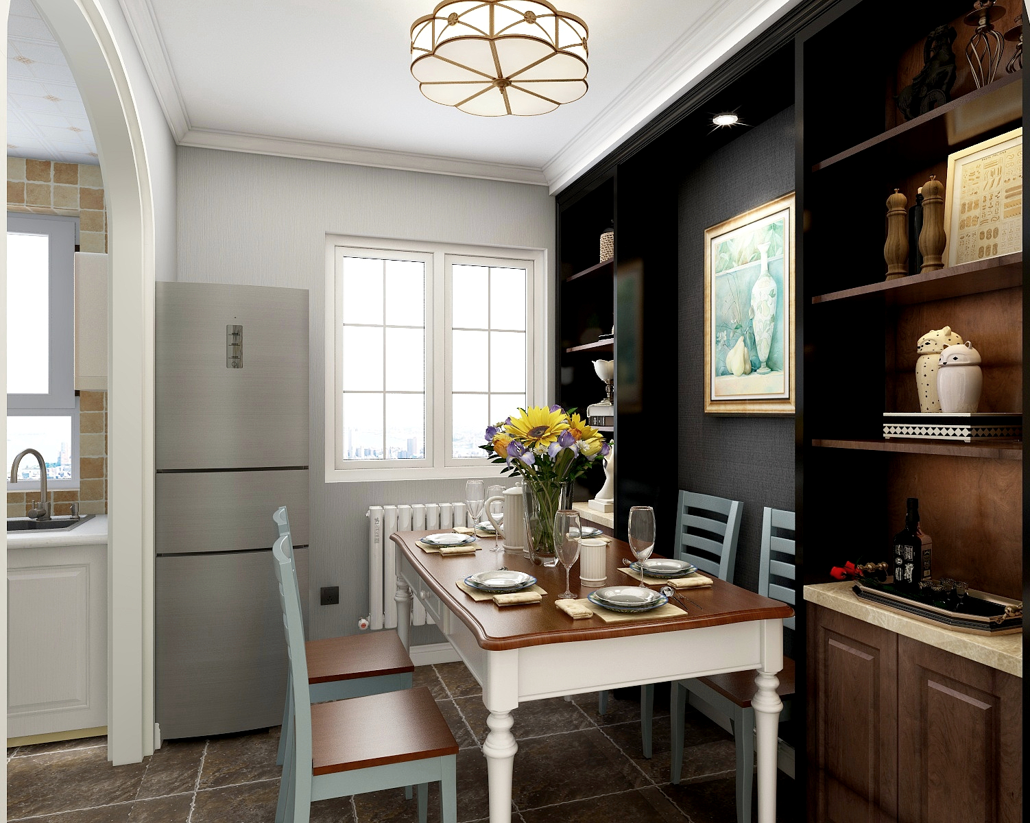 LCS13120306781-简美67㎡两居-旧时光装修效果图