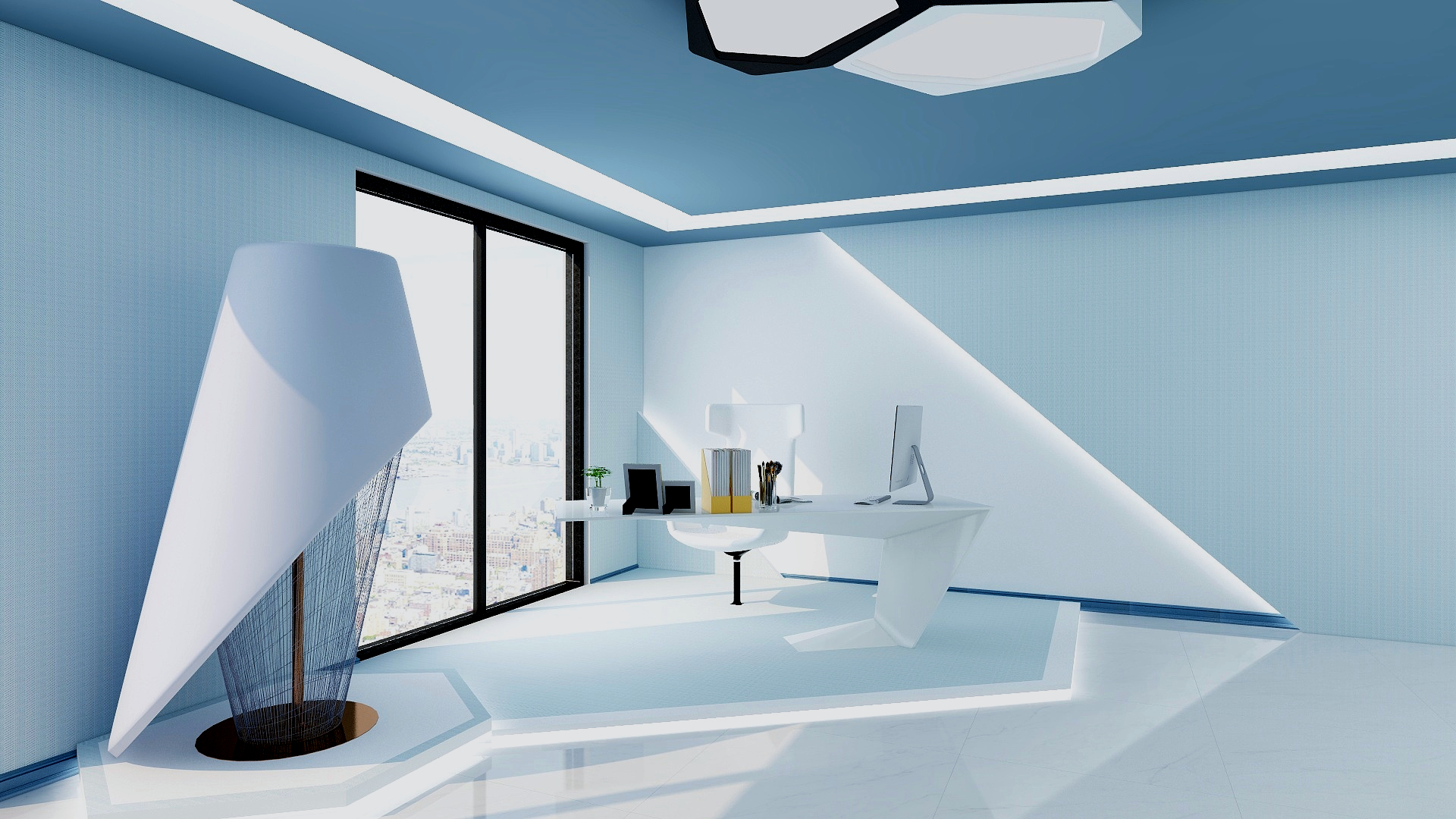 ZyaireHong-电子科技办公室大样装修效果图